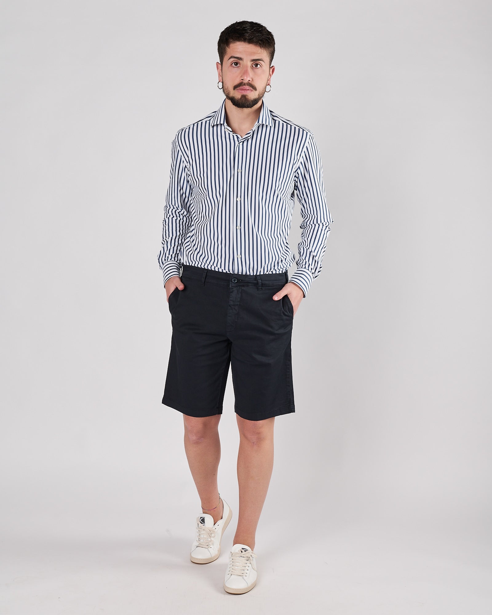 Camicia Xacus active a righe blu