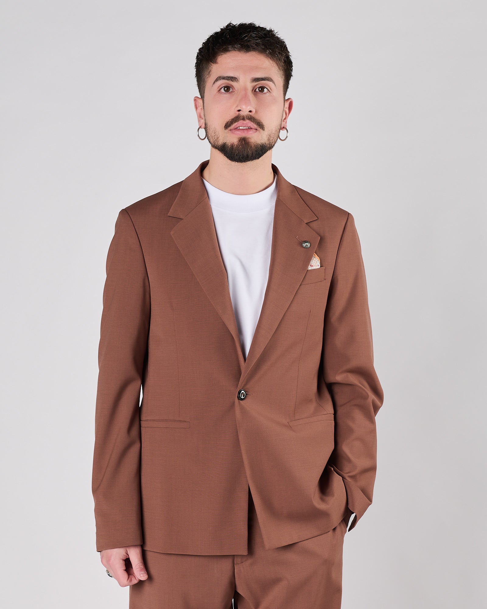 Giacca Officina36 un petto tabacco