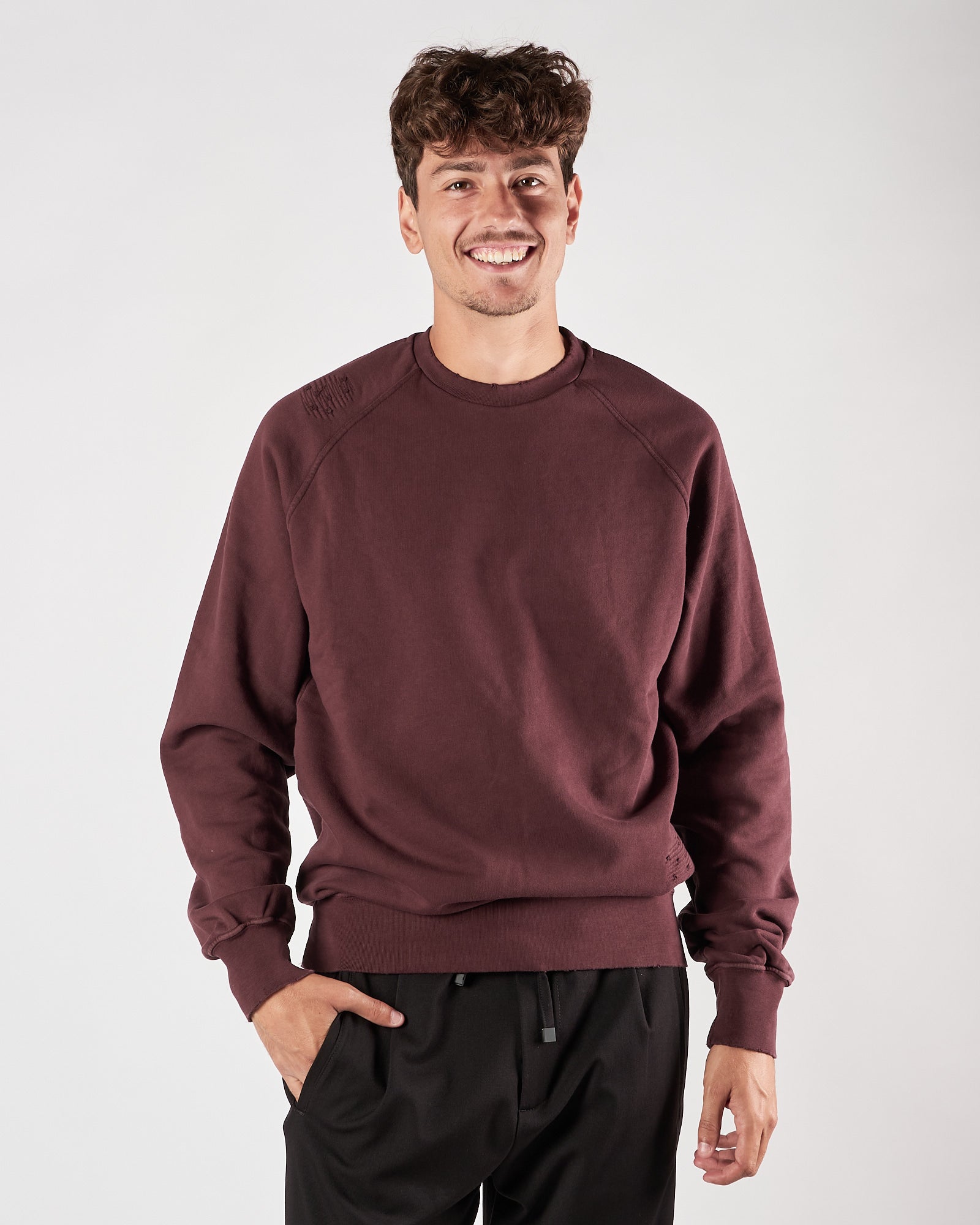 Felpa In The Box girocollo prugna