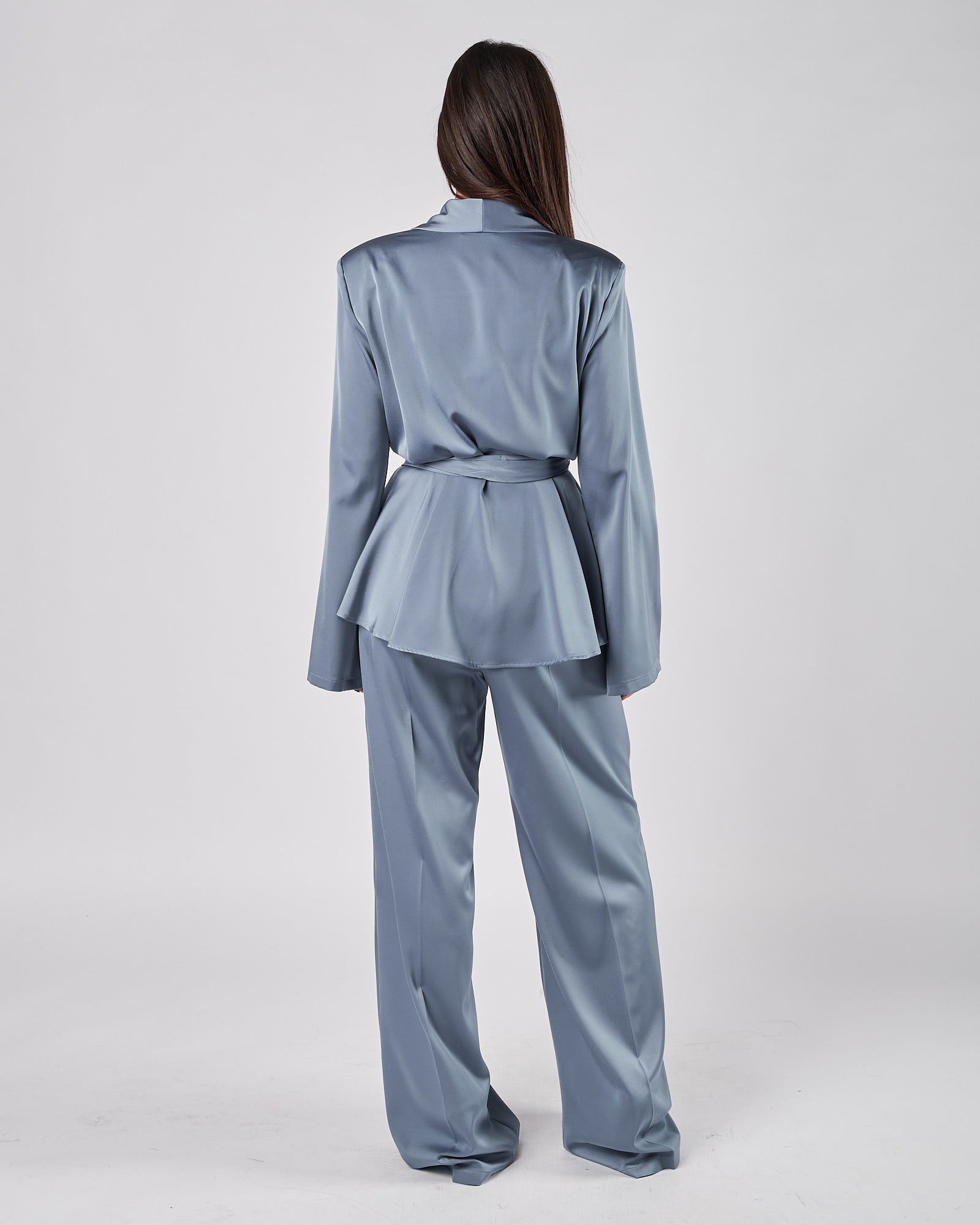 Giacca Silence in satin denim