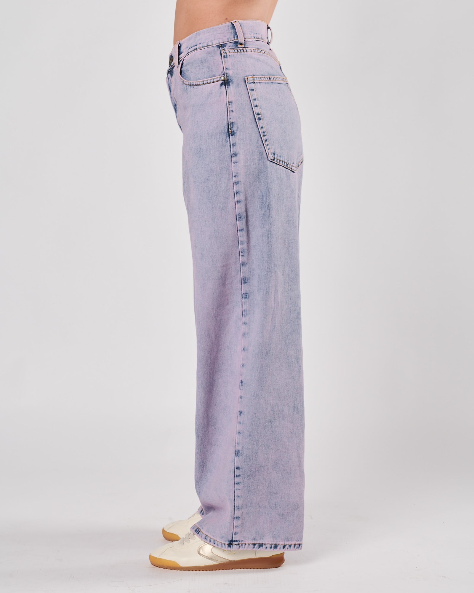 Jeans God Save Denim morbido lilla