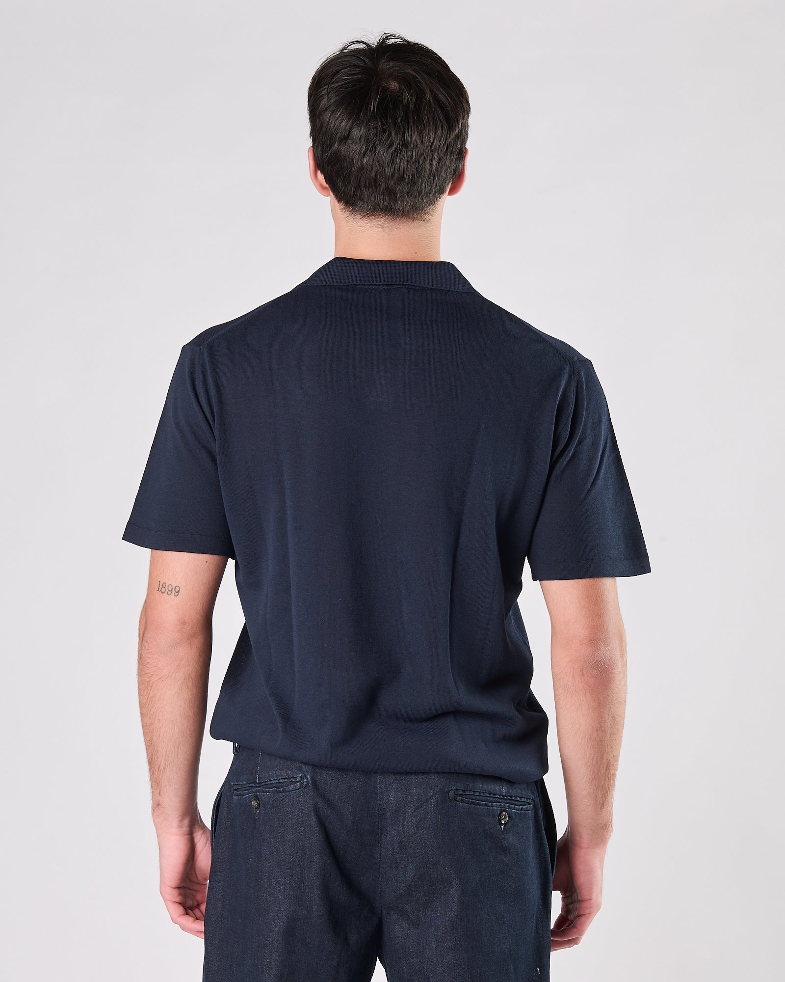 Polo Aimé in maglia manica corta blu