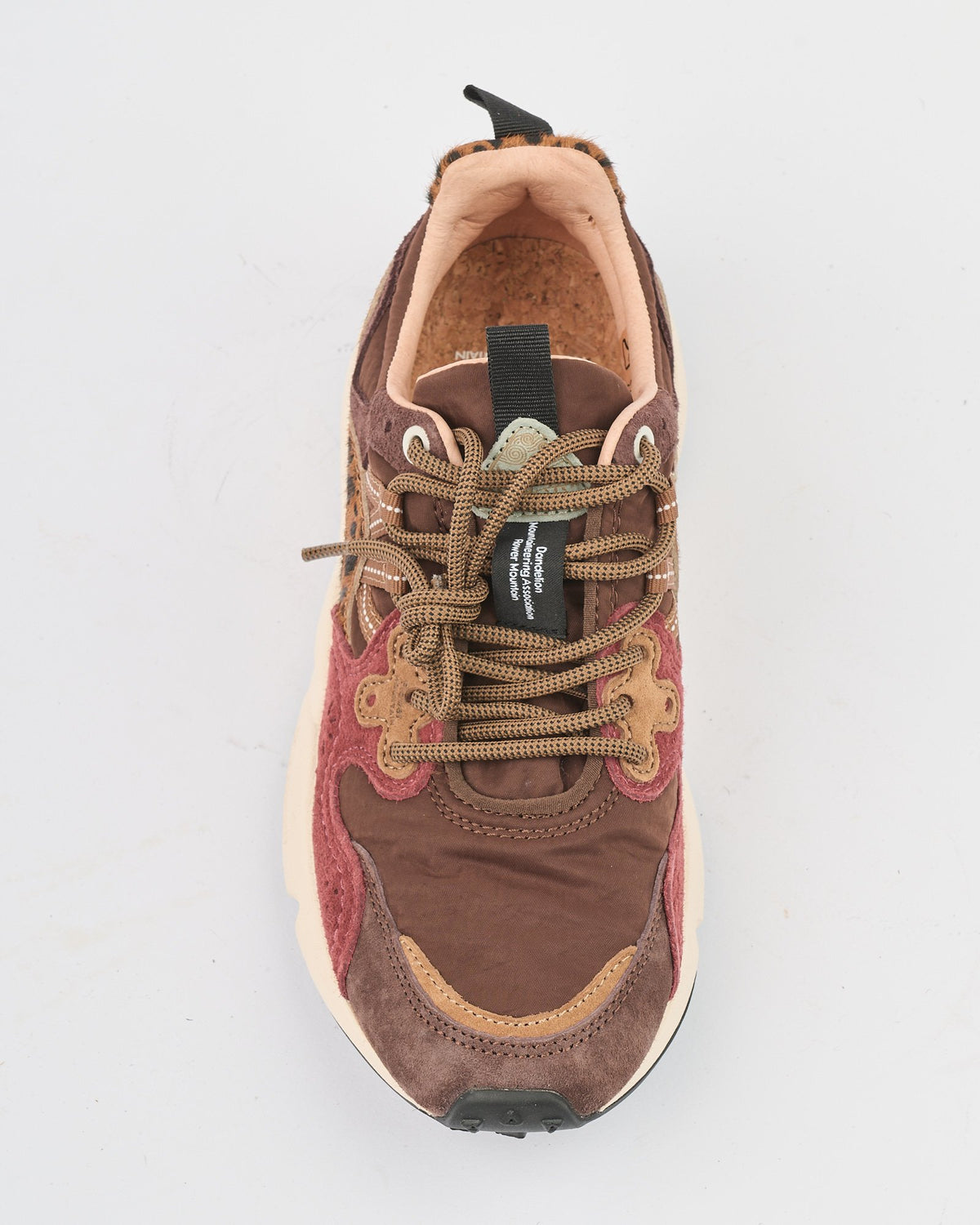 Sneaker Flower Mountain brown bordeaux leopard