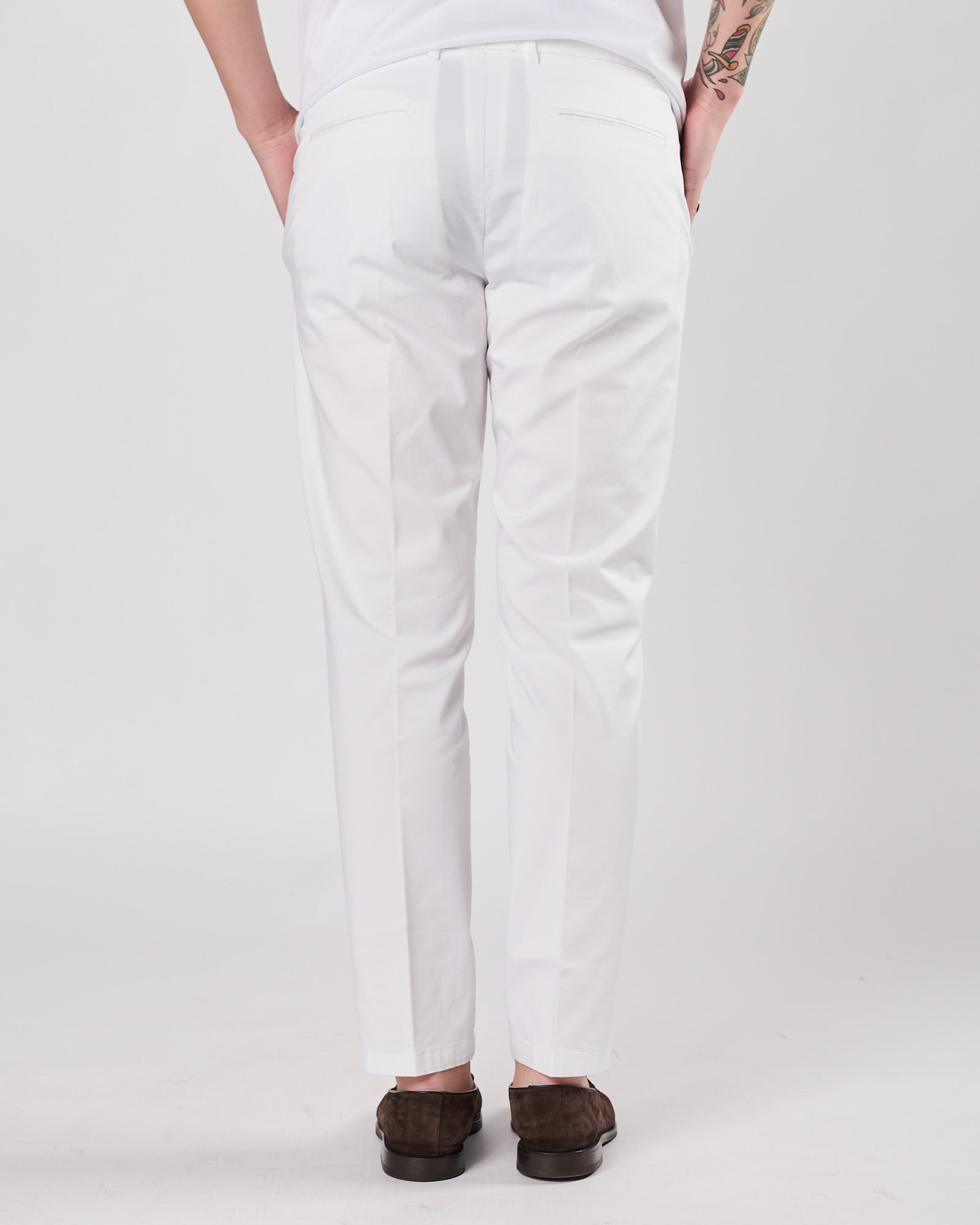 Pantalone A|STORE senza pence bianco