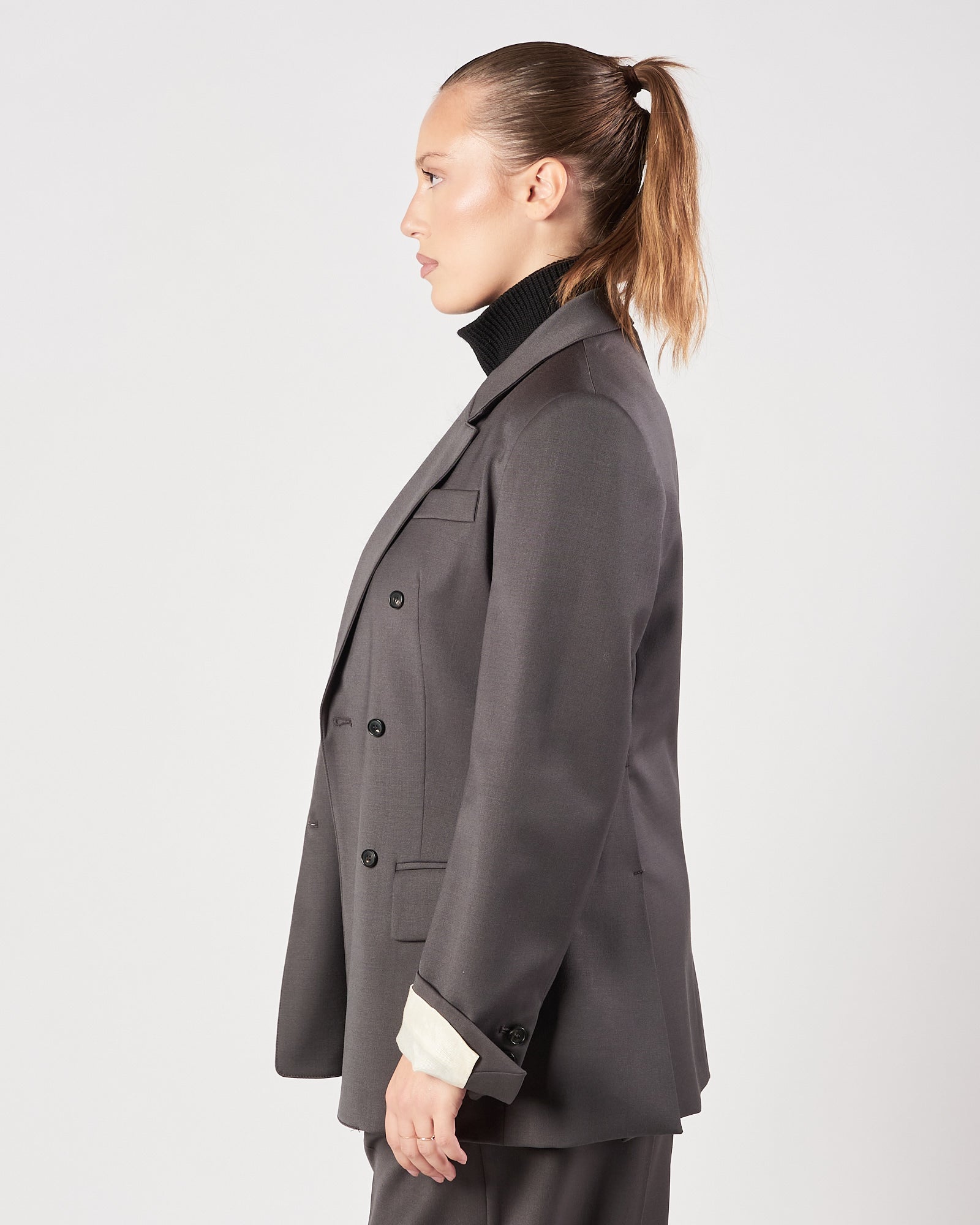 Giacca Tela9 doppio petto grigio scuro