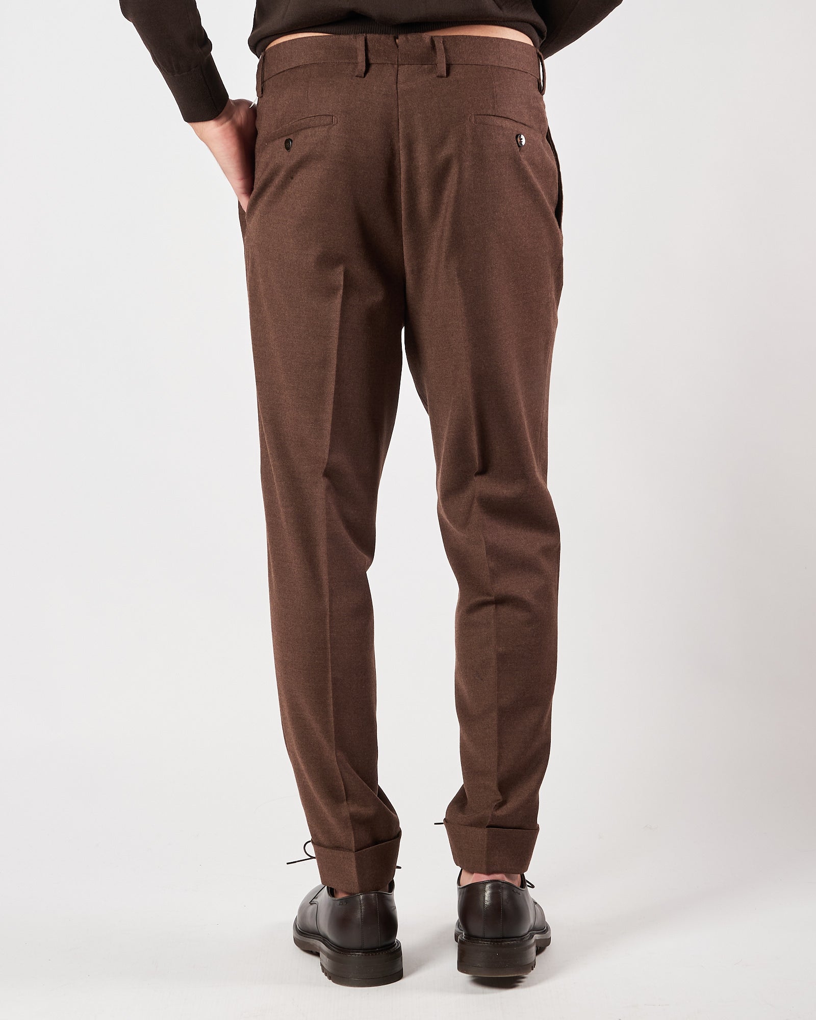 Pantalone Lbm1911 doppia pence castagna