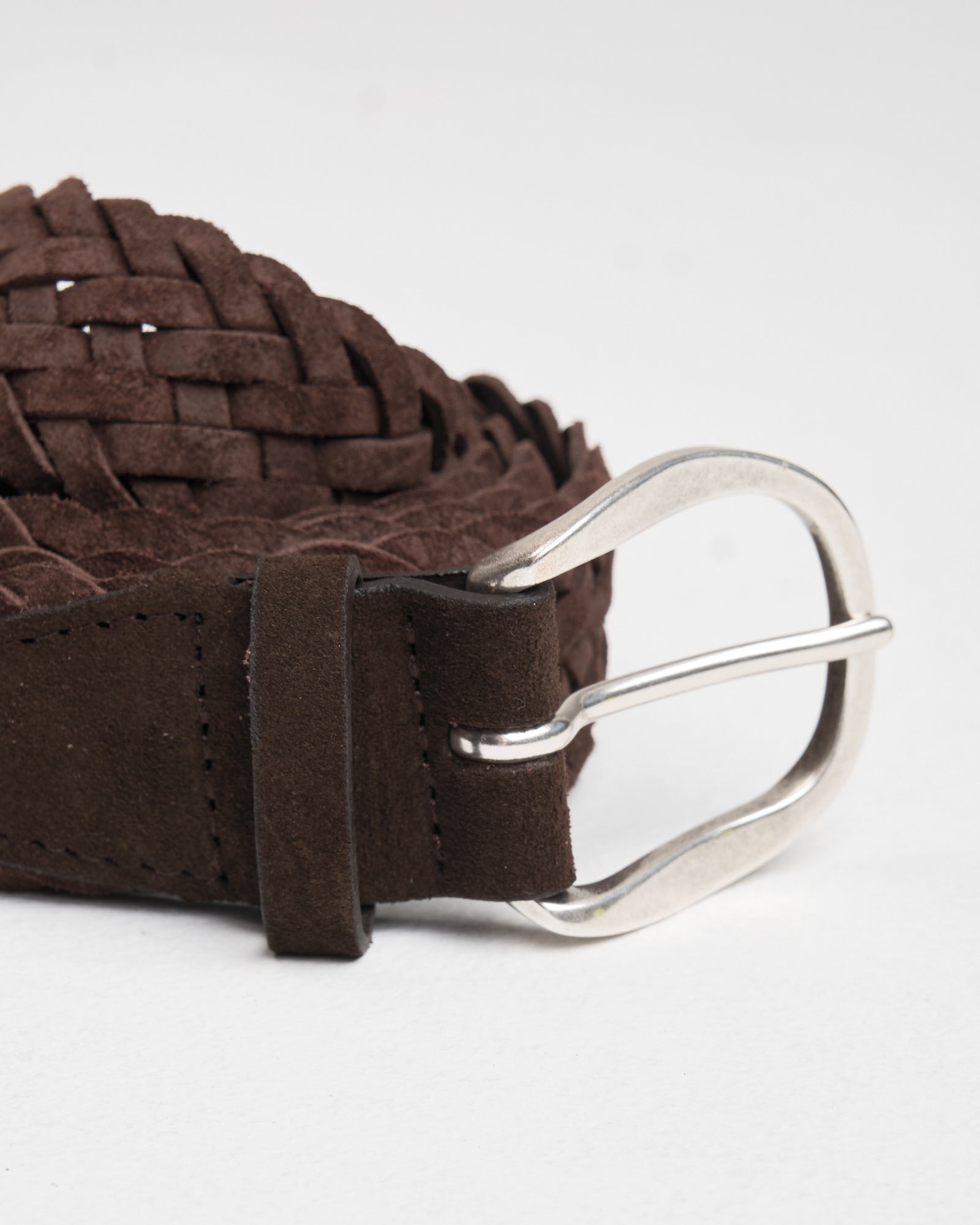 Cintura Orciani intrecciata marrone
