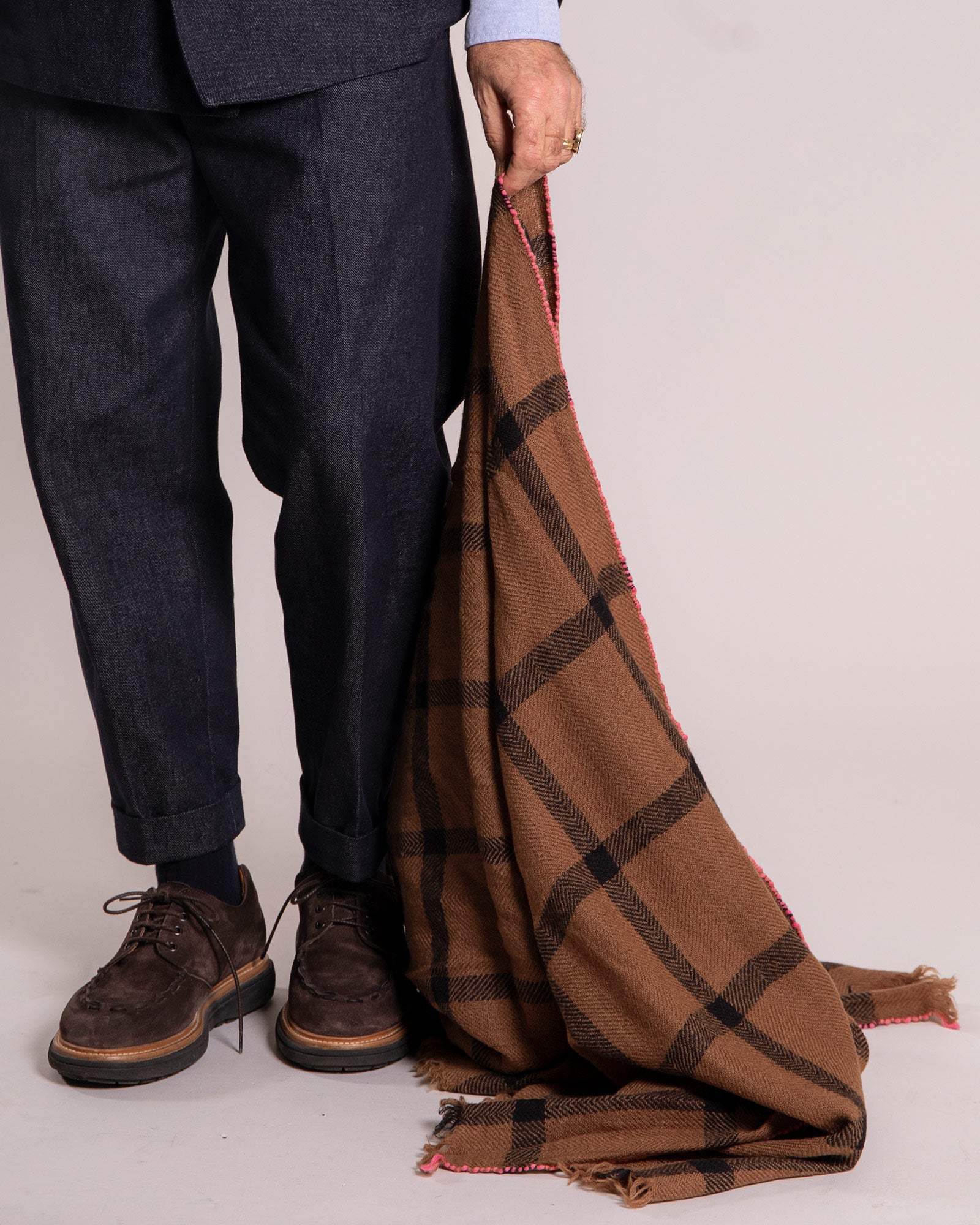 Sciarpa Lovat&Green fantasia in lana a quadri