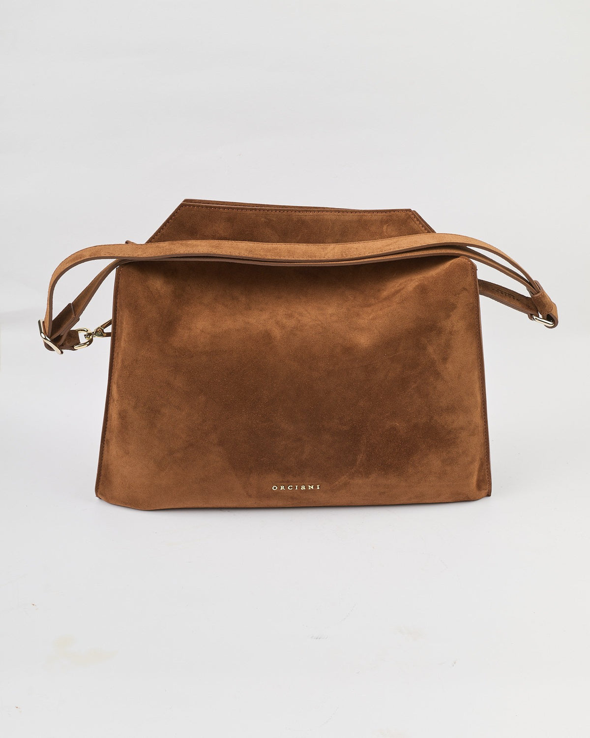 Borsa Orciani Trinity M peach oro tabacco