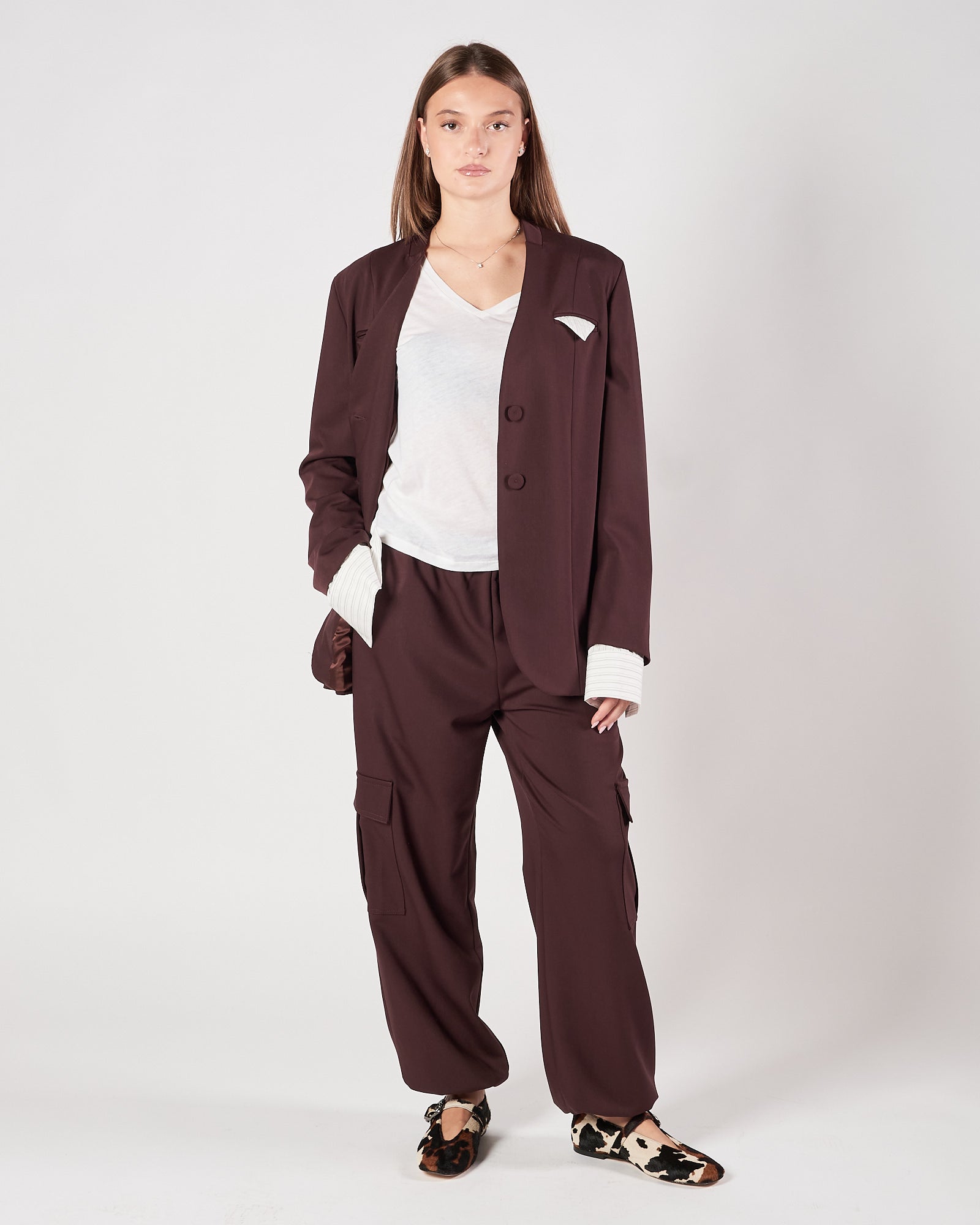 Giacca Marc Ellis over bordeaux