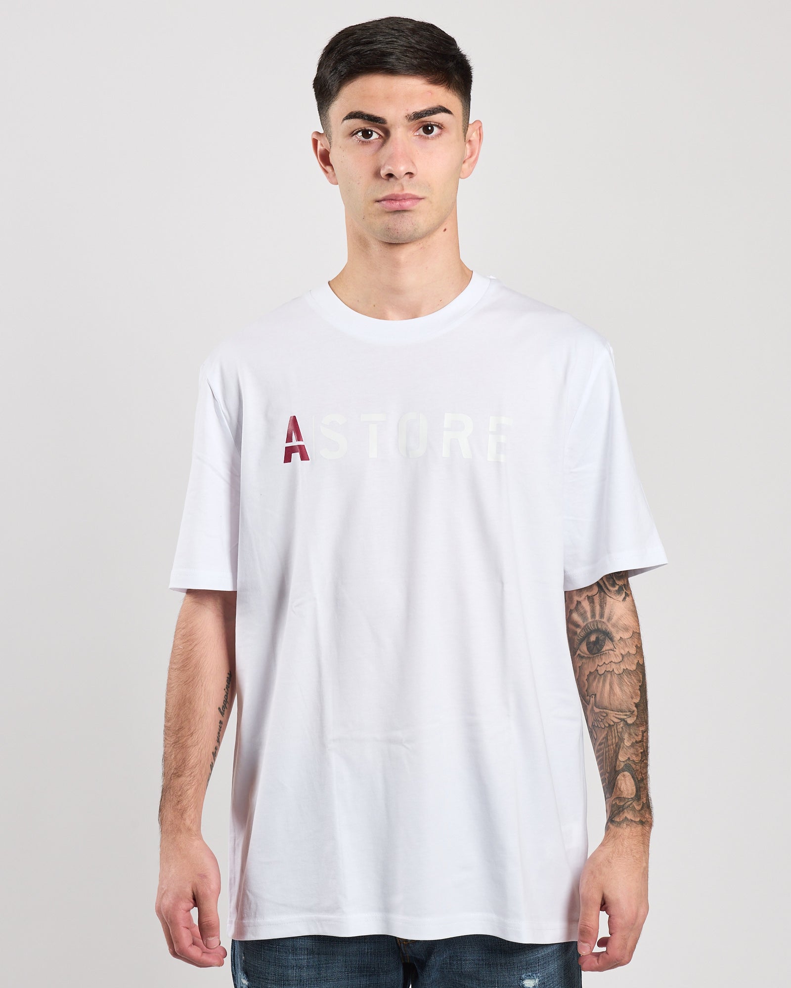 T-shirt A|STORE regular white con logo