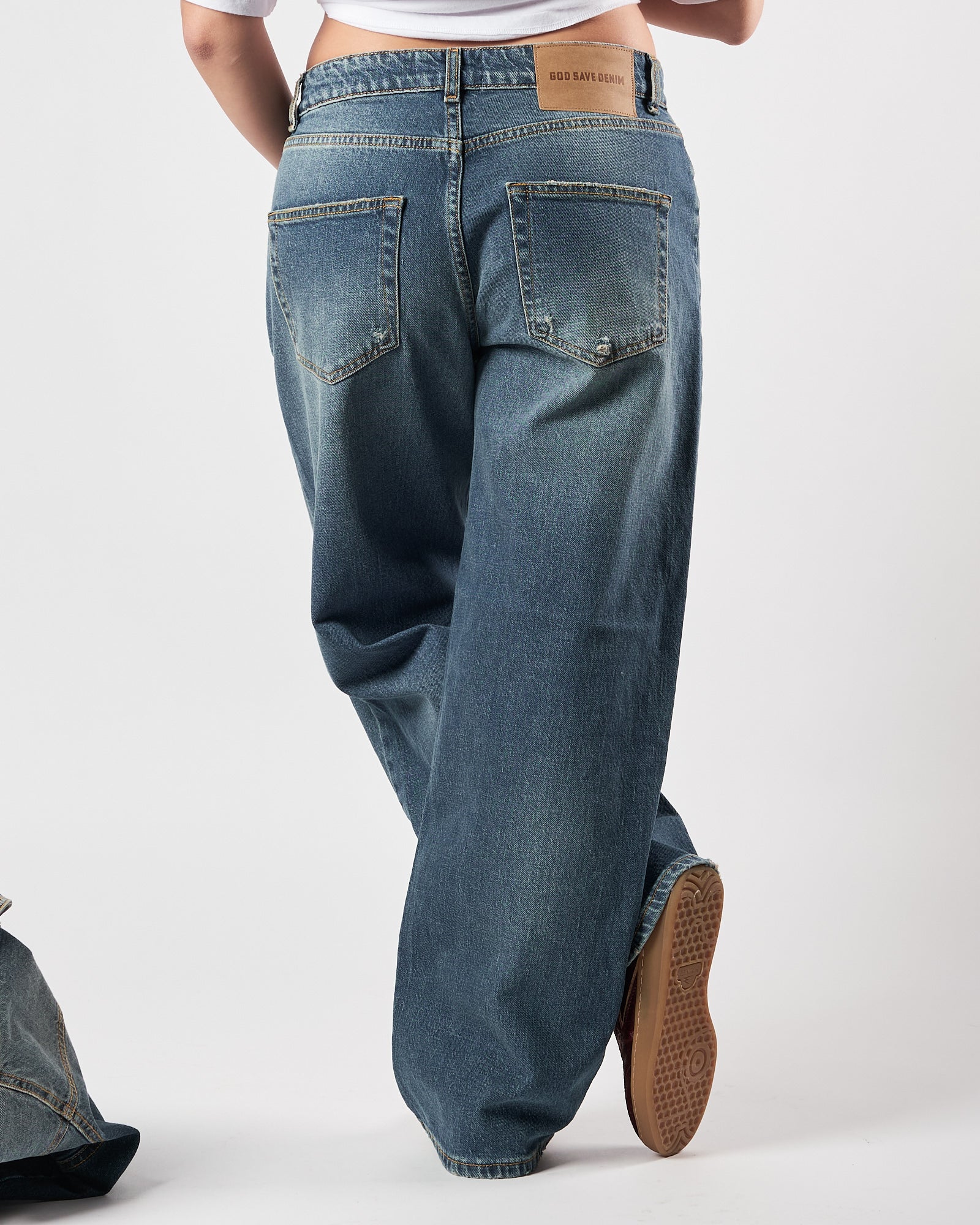 Jeans God Save Denim boy fit con rotture