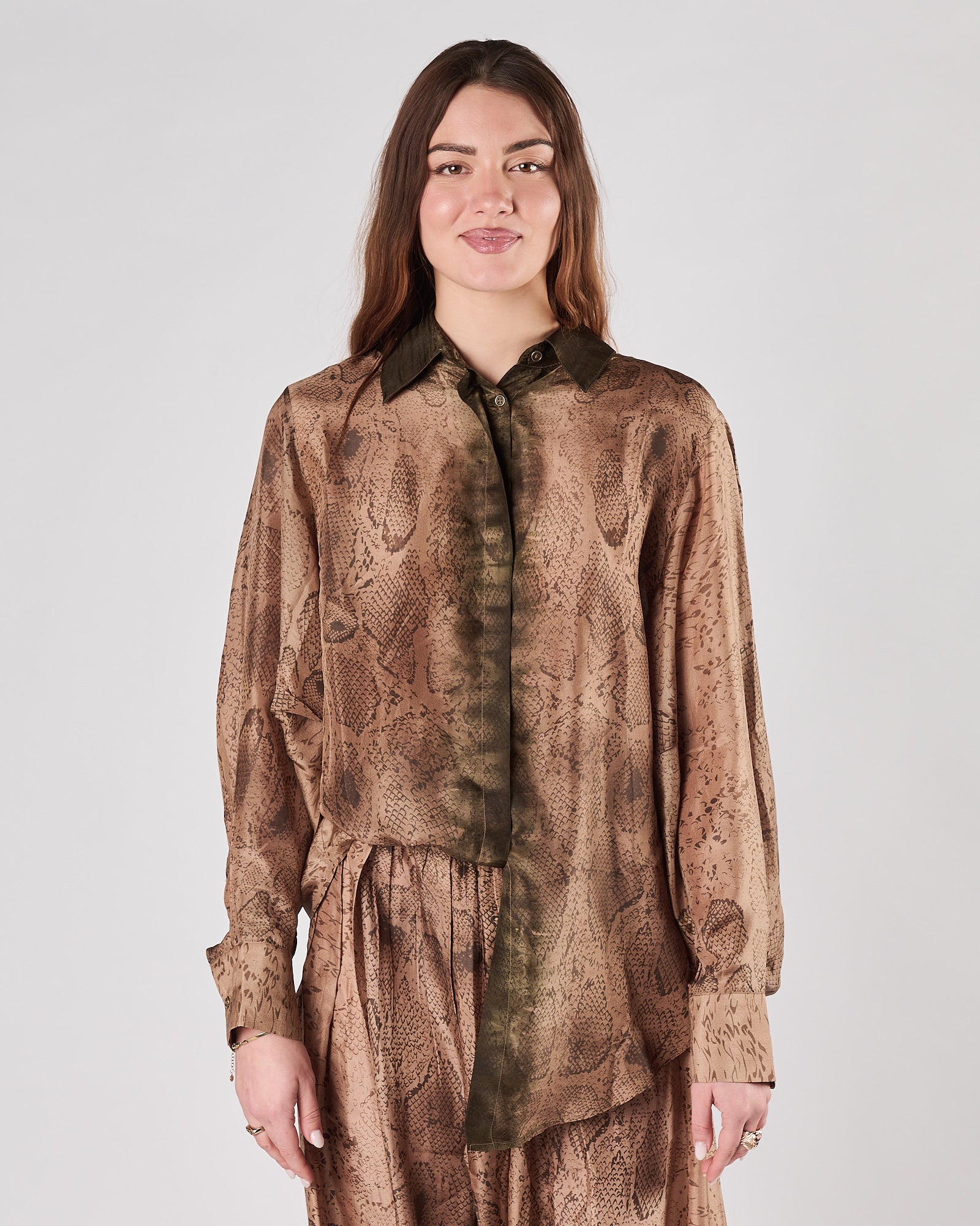 Camicia Mes Demoiselles fantasia pitonata sfumata