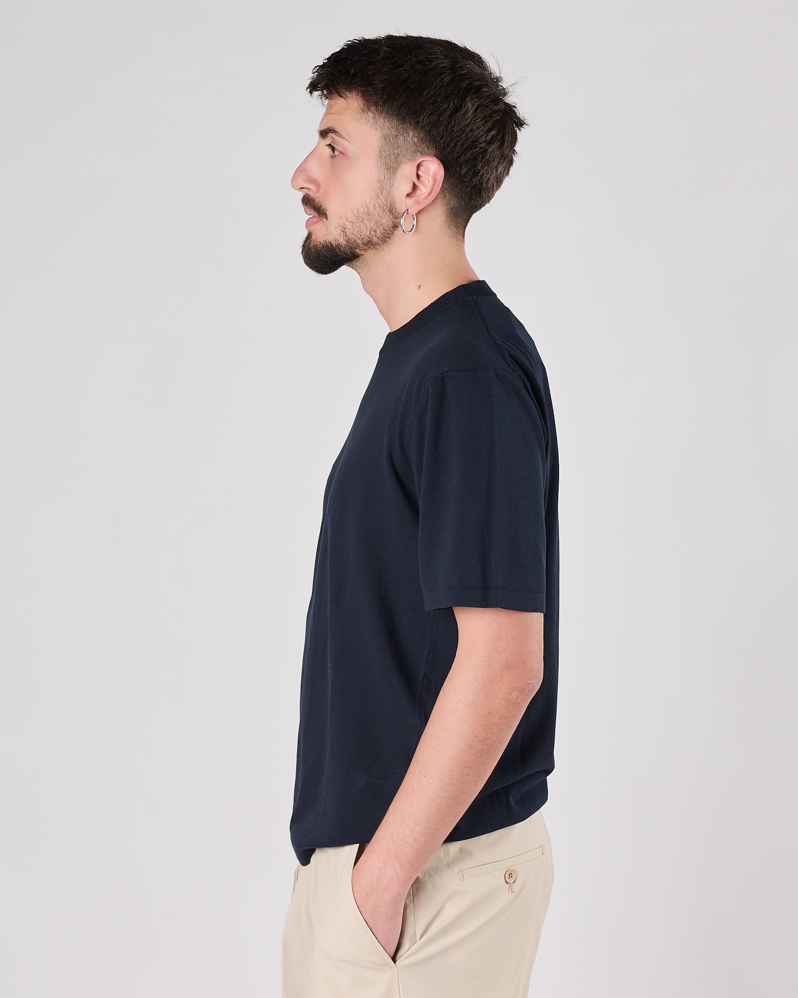 Maglia Aimé in maglia girocollo blu