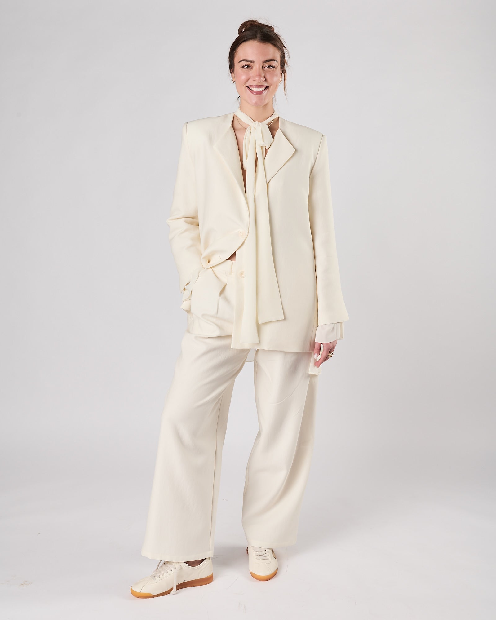 Pantalone Eleh doppia pence bianco