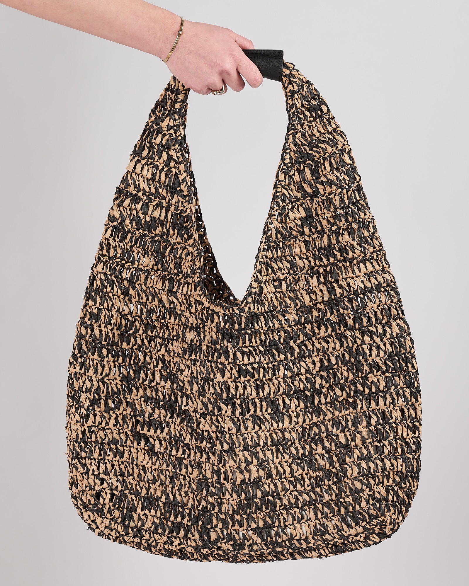 Borsa Eleh in corda cammello