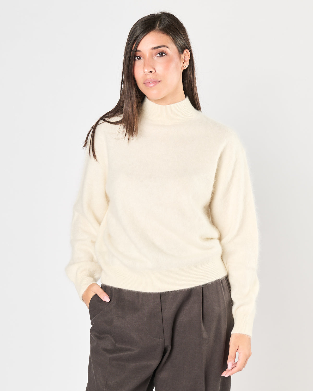 Maglia Majestic mezzo collo latte