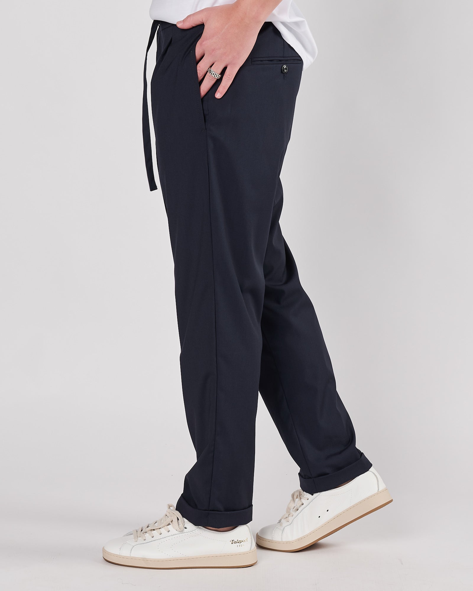 Pantalone Officina36 con laccio blu