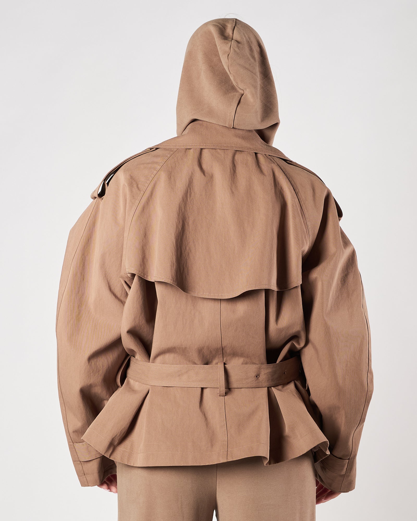 Trench Eleh corto doppio petto beige