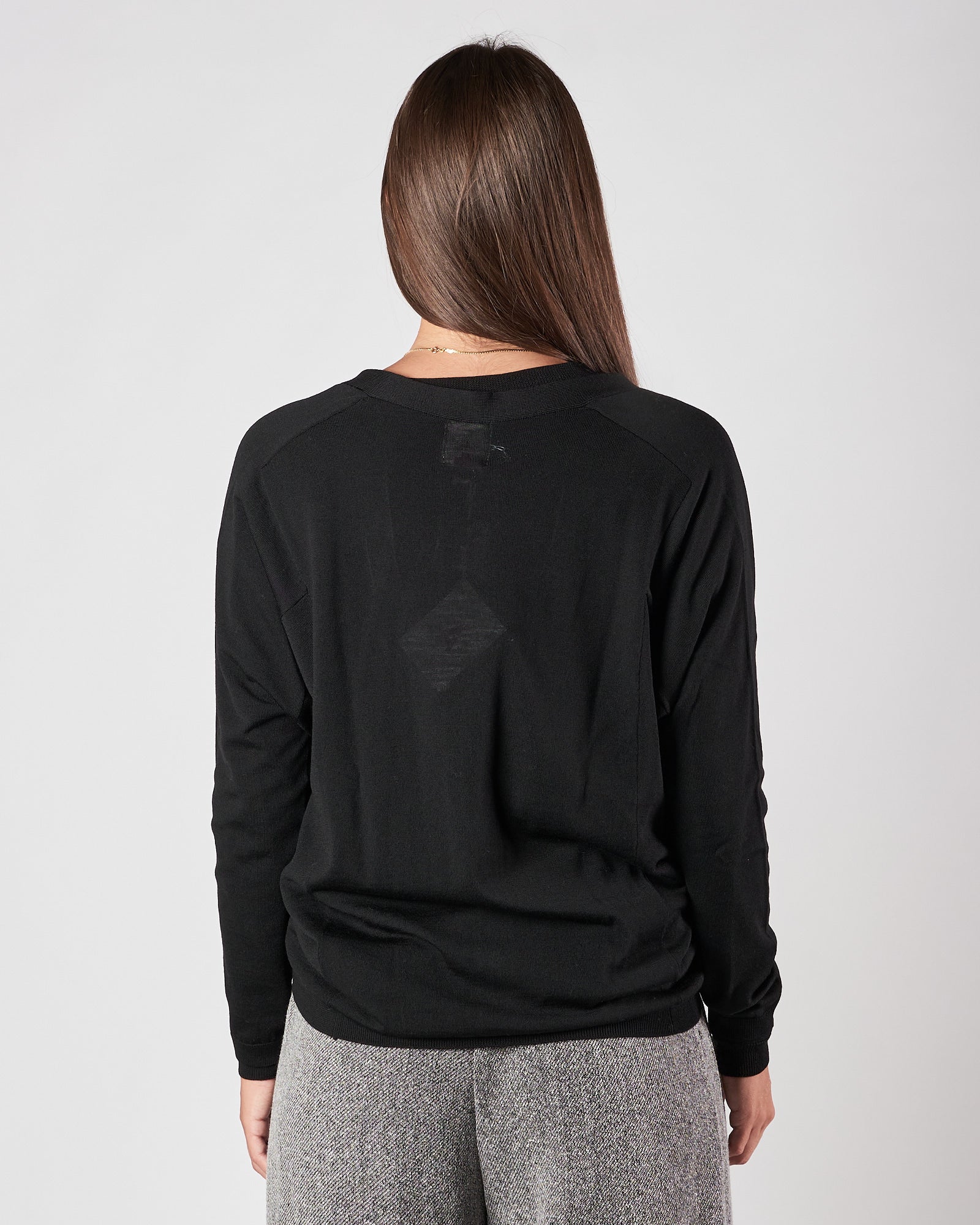 Cardigan A|STORE quattro bottoni nero