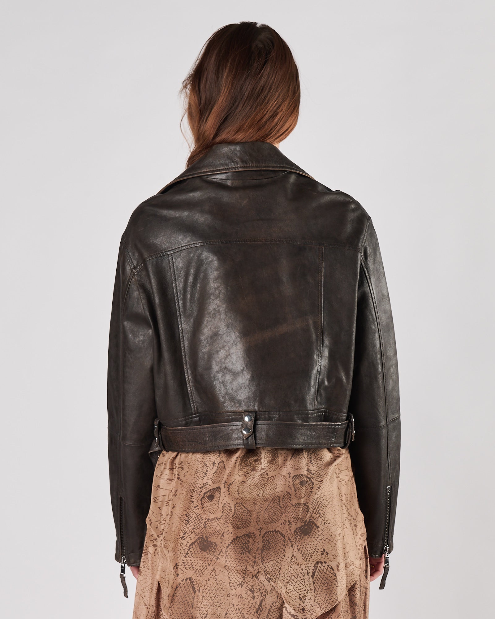 Giacchetto A|STORE eco pelle testa moro