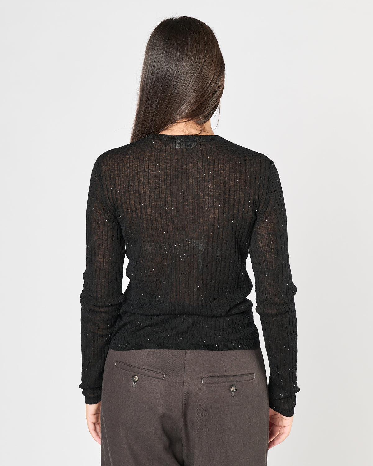 Maglia Eleh girocollo con paillettes