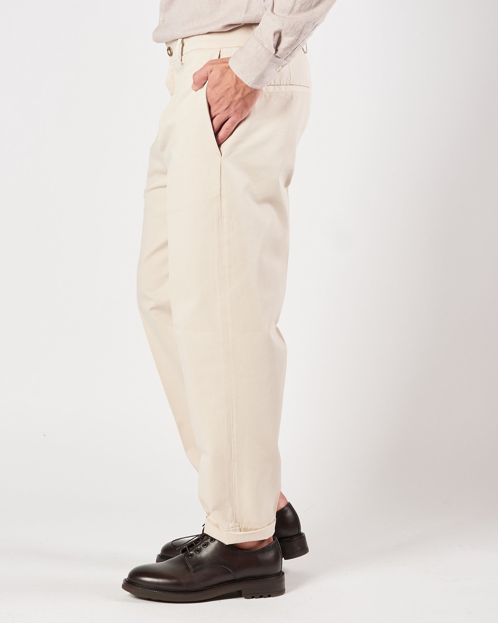 Pantalone Bonheur over fit beige