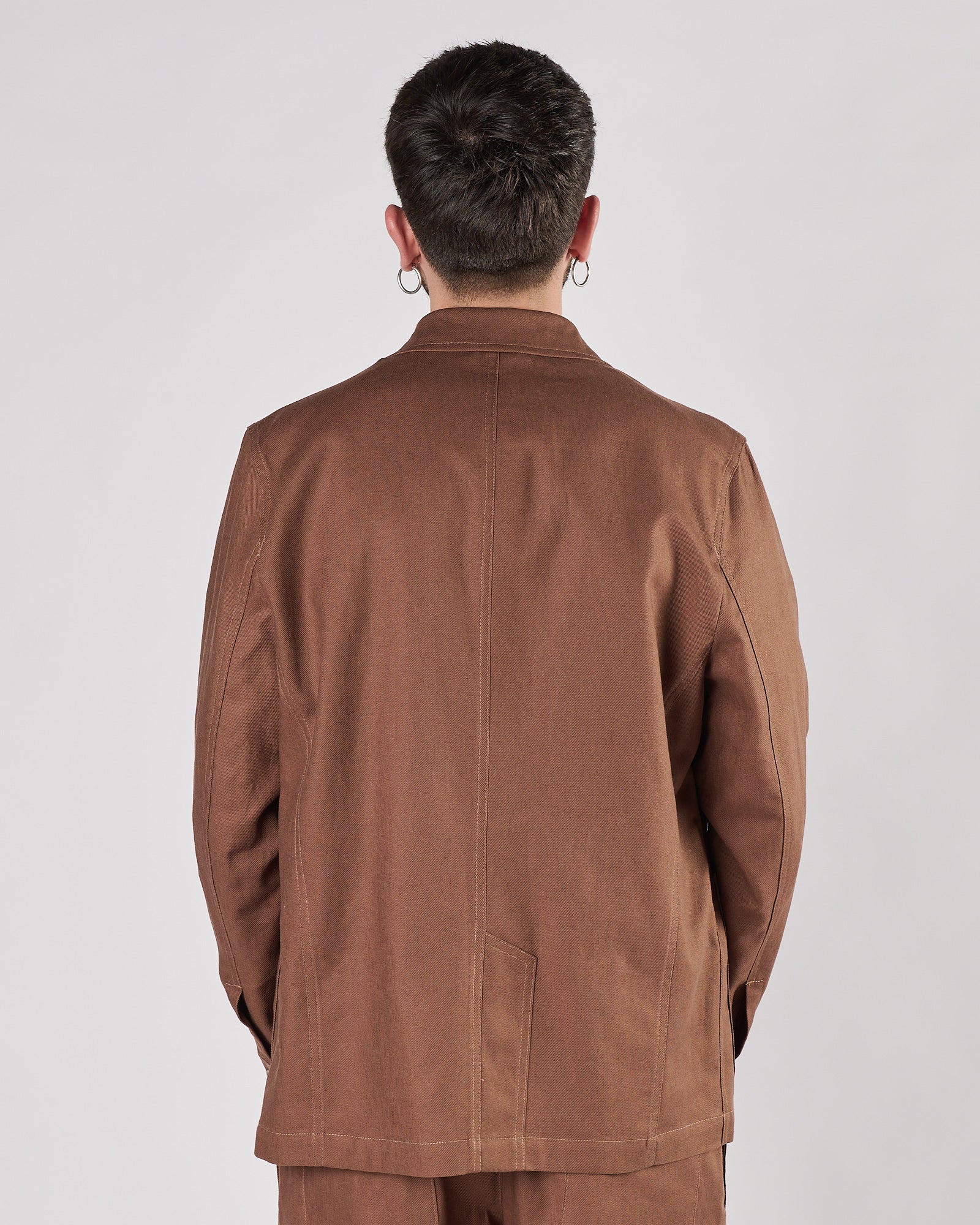 Giacca Camicia Aimè morbida cacao