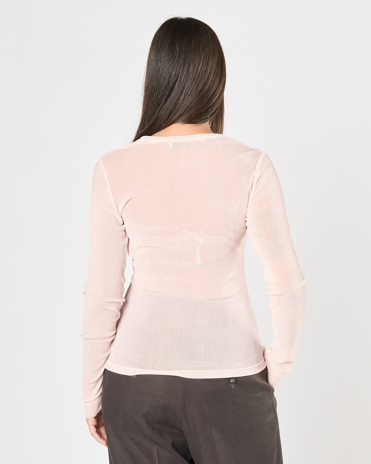 Maglia Tela9 in tulle floccato rosa