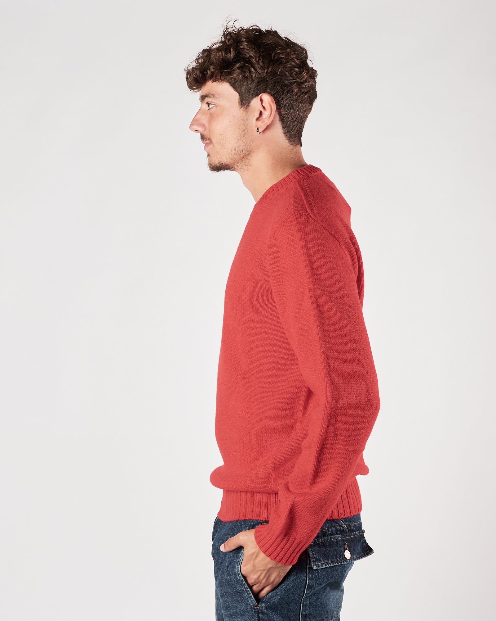 Maglia A|STORE in lana girocollo rosso