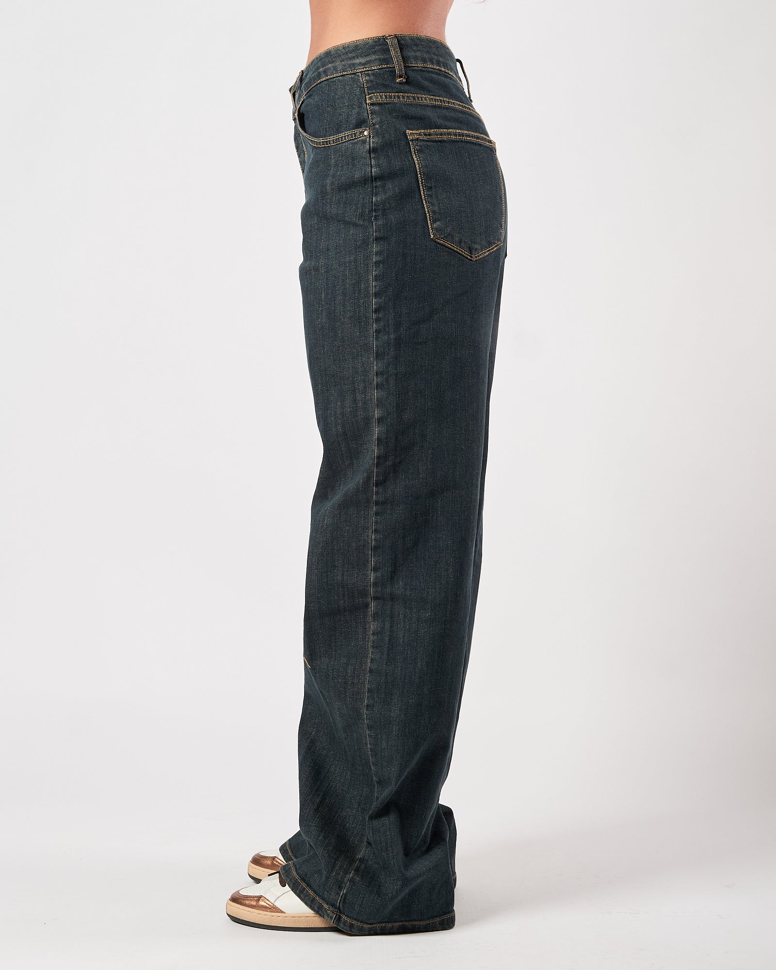 Jeans God Save Denim largo lavato