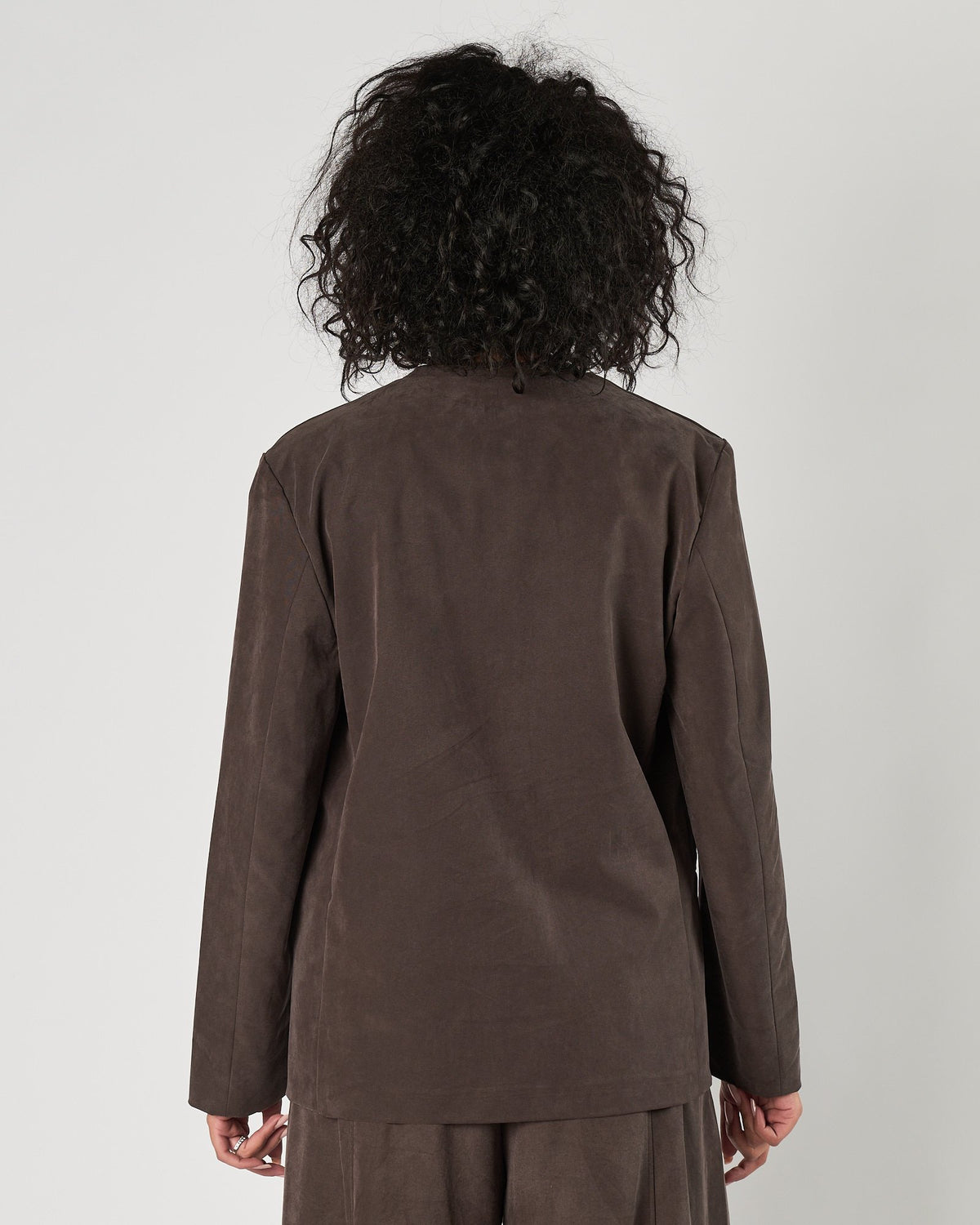 Giacca Woc over senza collo cioccolato