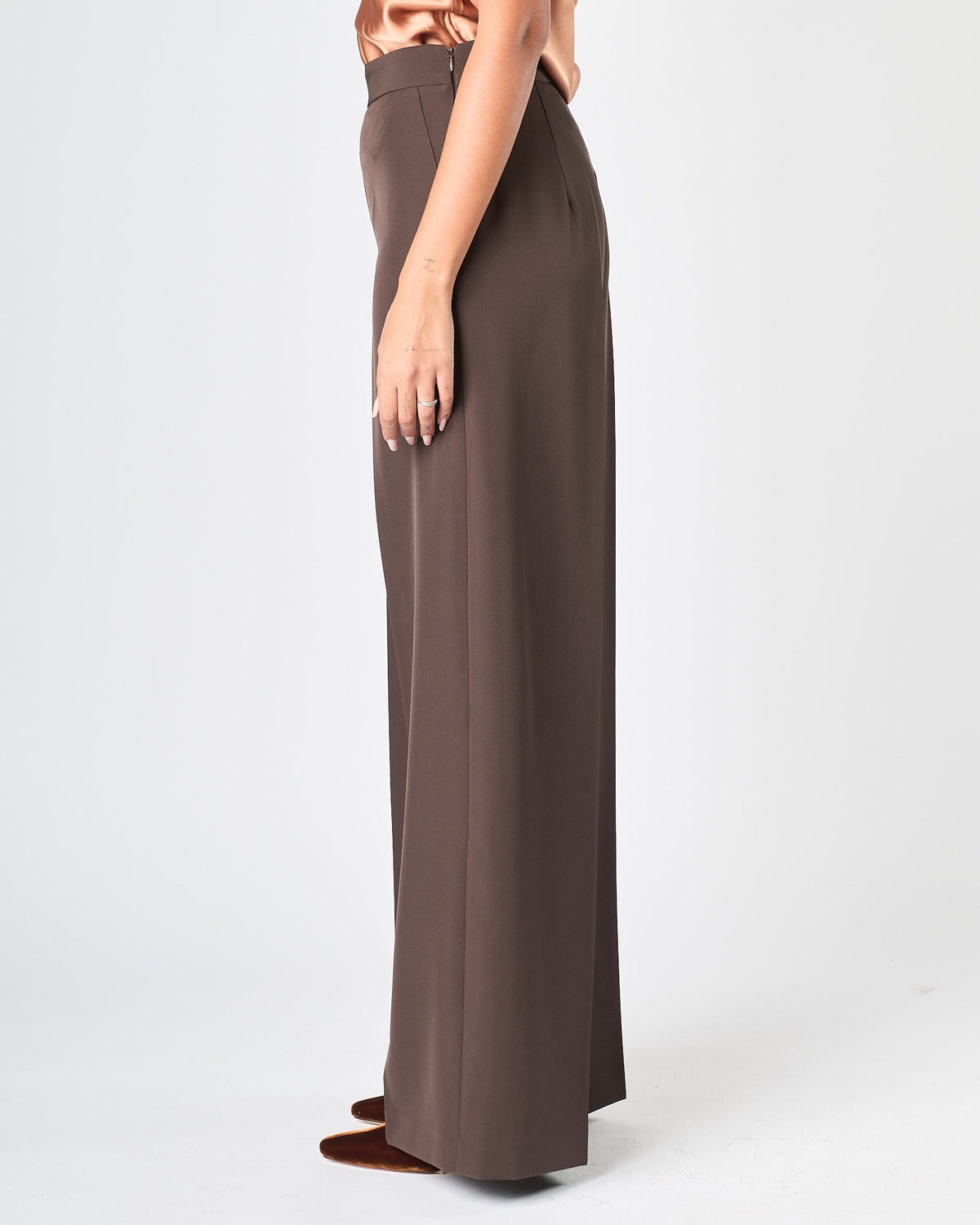Pantalone Silence a palazzo brown