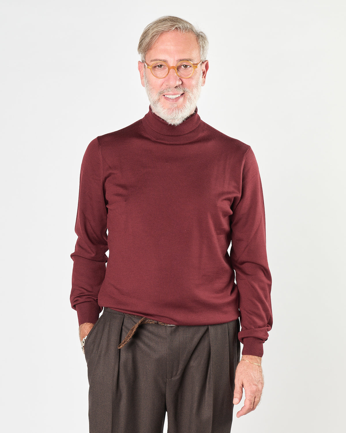 Maglia A|STORE dolcevita bordeaux
