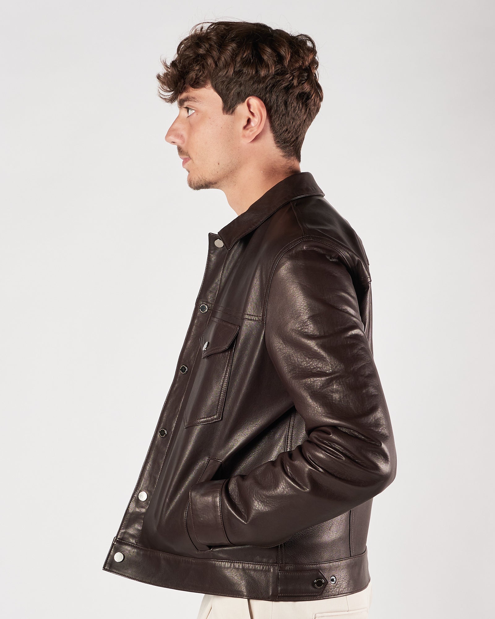 Giacchetto Tagliatore in pelle testa di moro