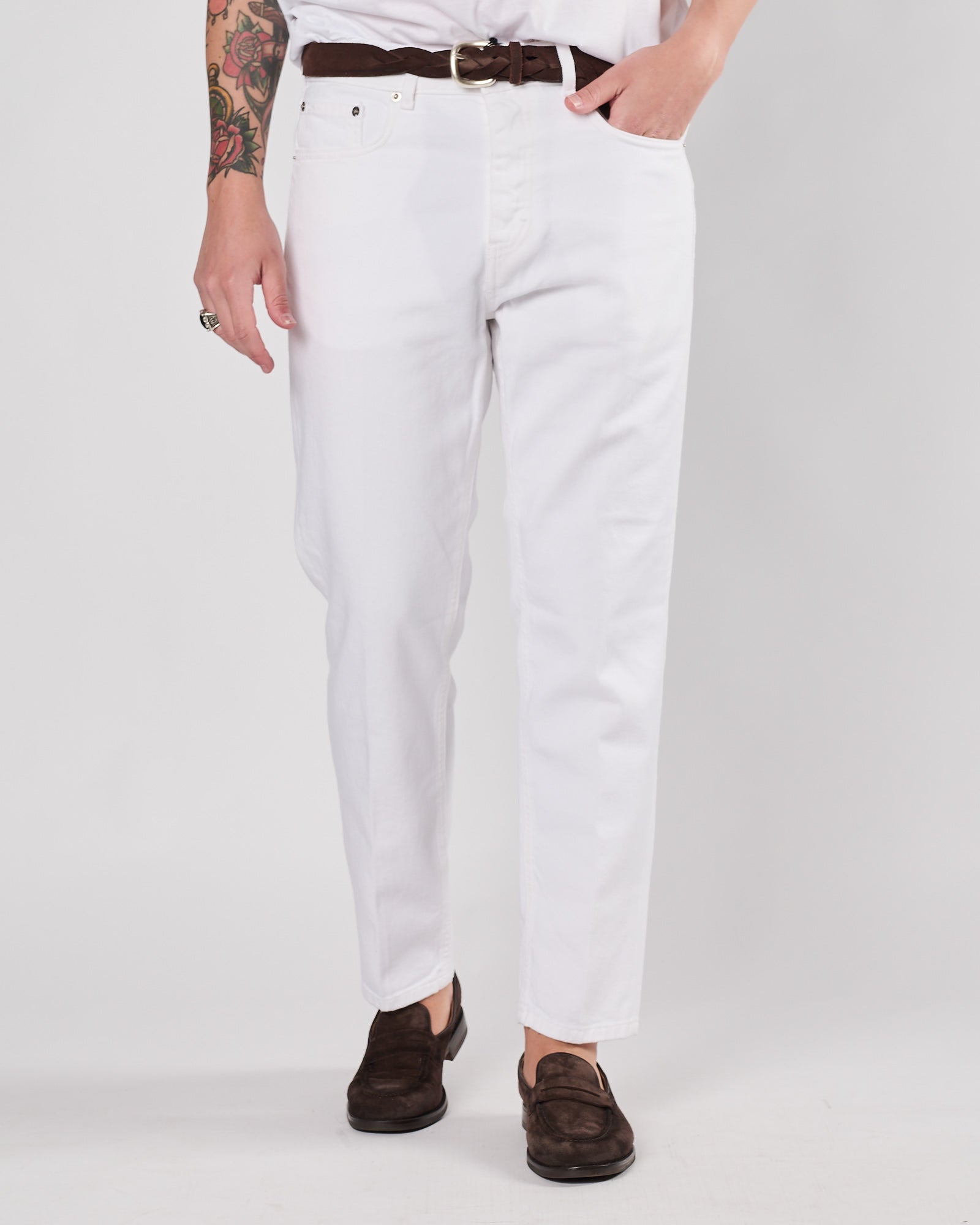 Jeans A|STORE cinque tasche bianco