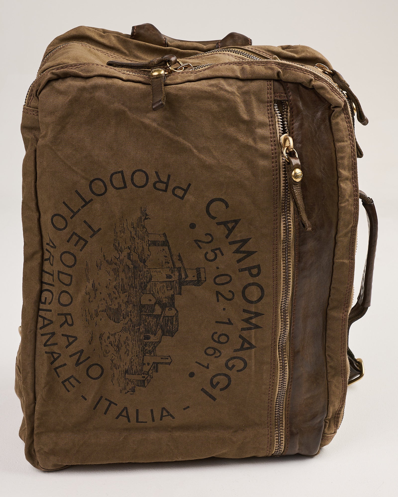 Zaino Campomaggi Sequoia in canvas militare