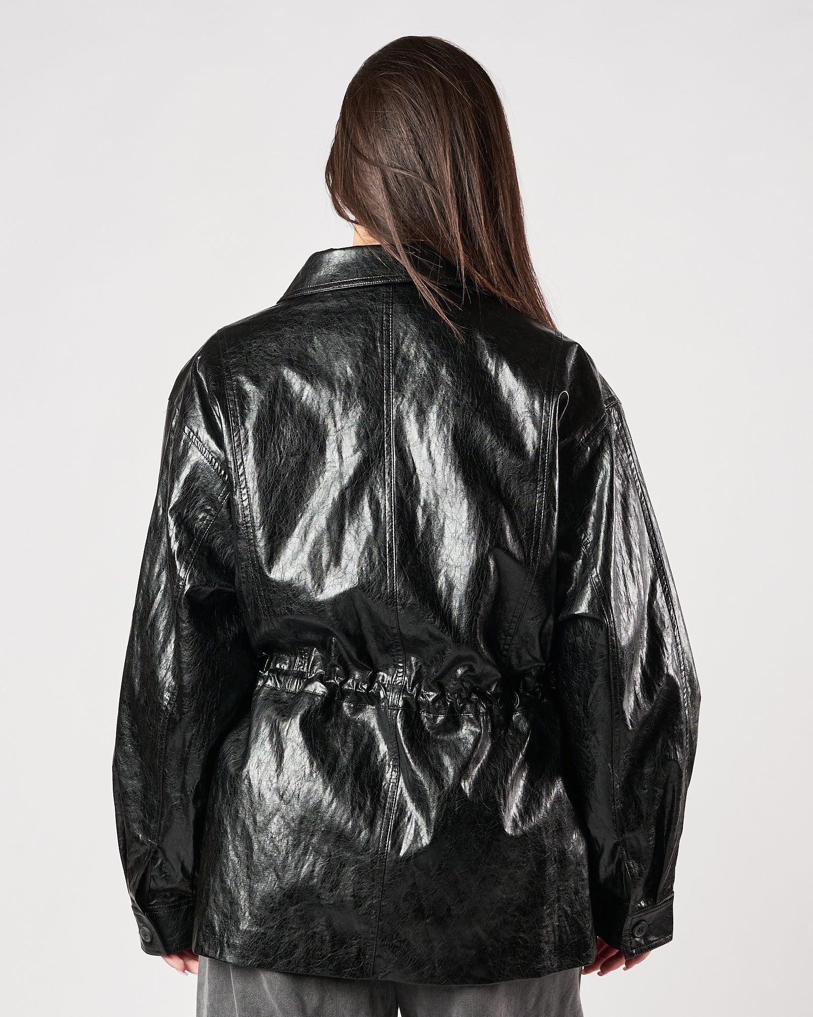 Blazer Eleh over eco pelle nero