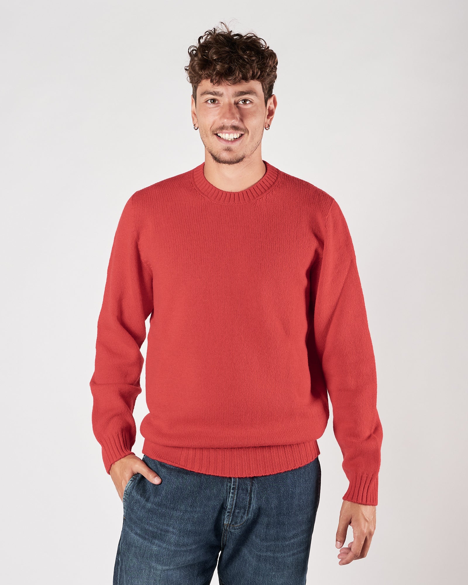 Maglia A|STORE in lana girocollo rosso