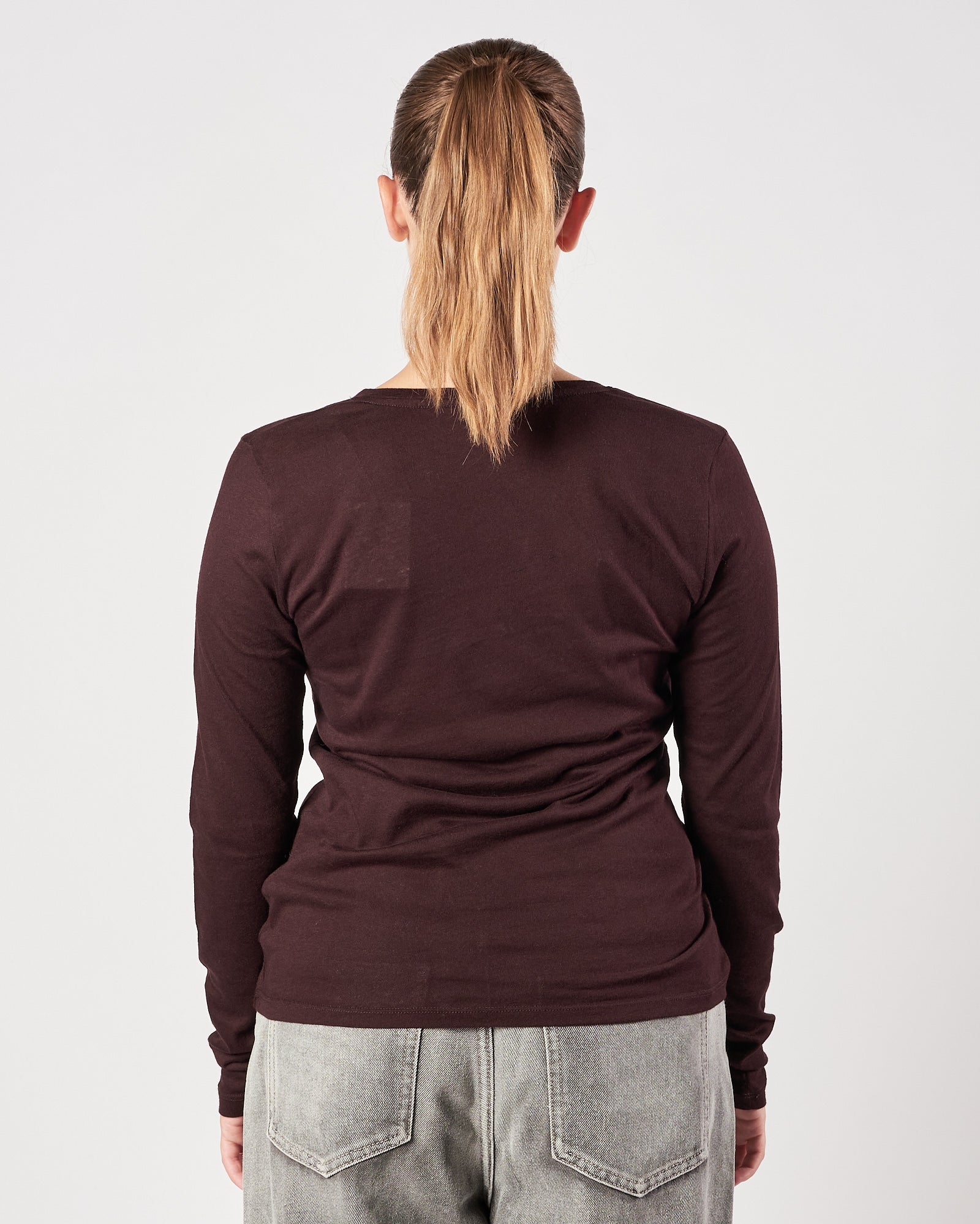 Maglia Majestic scollo V prugna