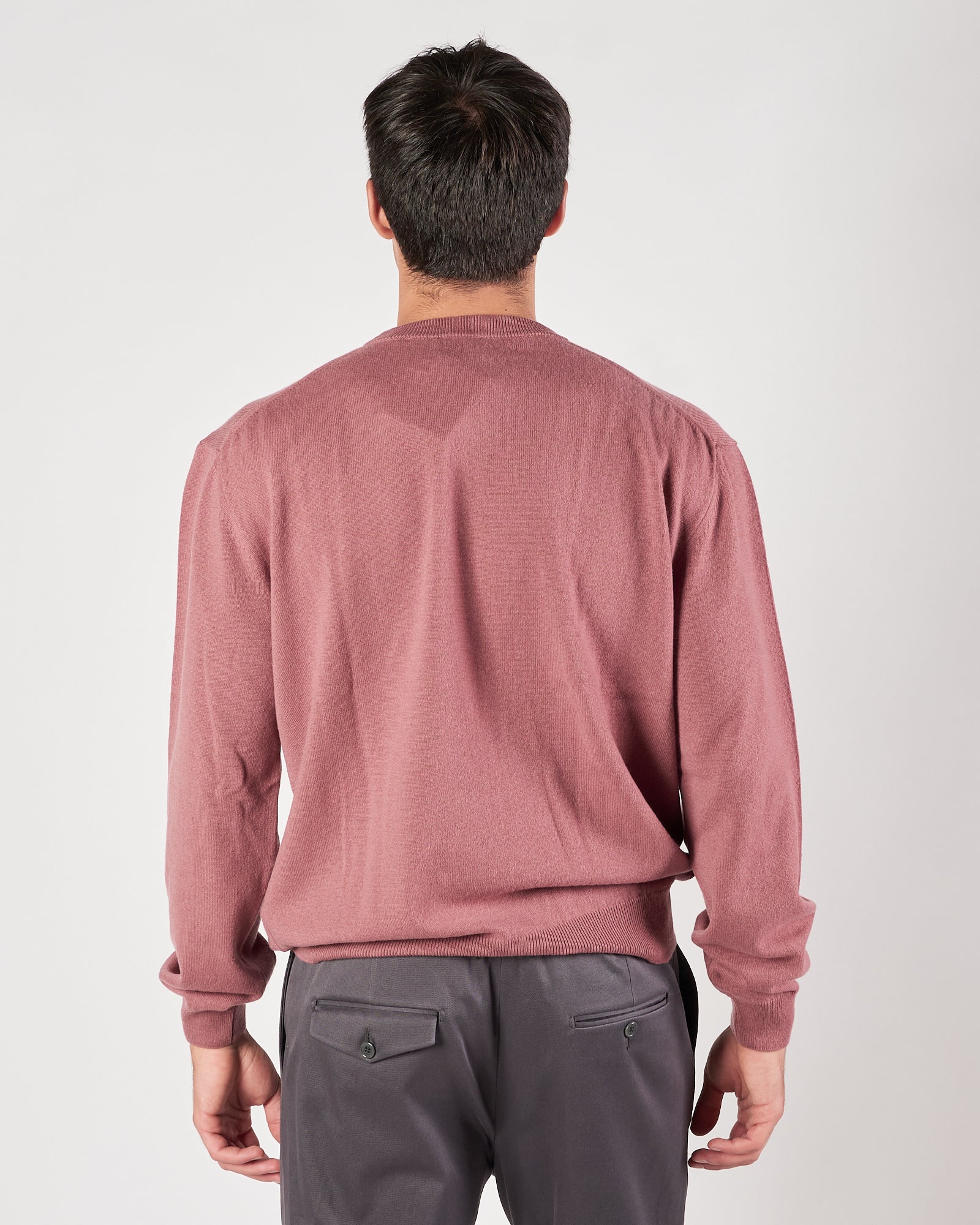 Maglia A|STORE girocollo rosa antico in cachemere over