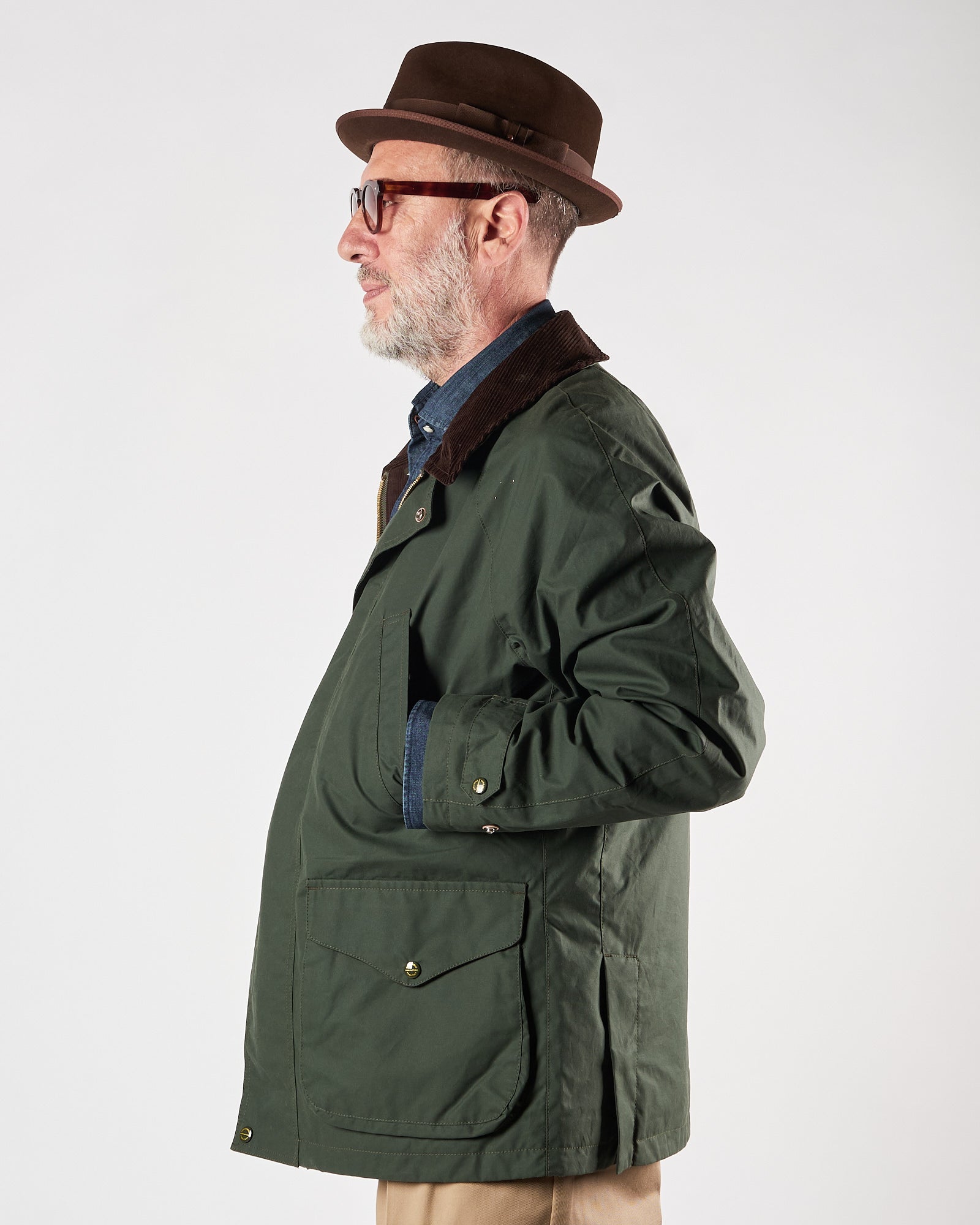 Giaccone Manifatture Ceccarelli verde cerato