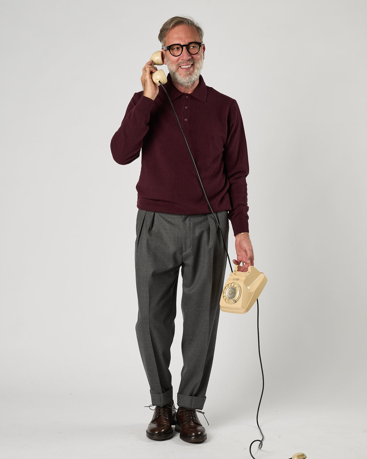 Polo Aimé in maglia amarena