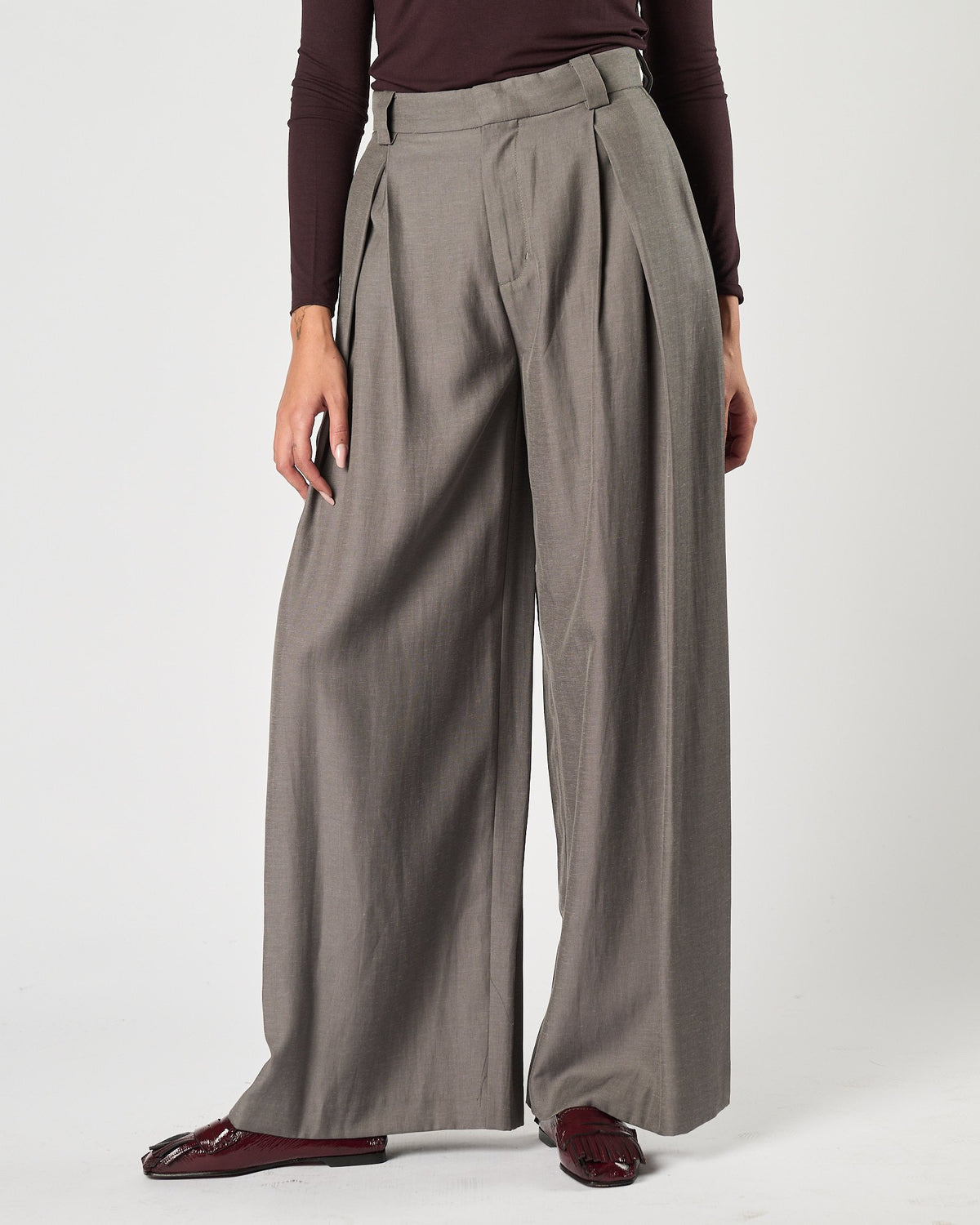 Pantalone Eleh doppia pence grigio