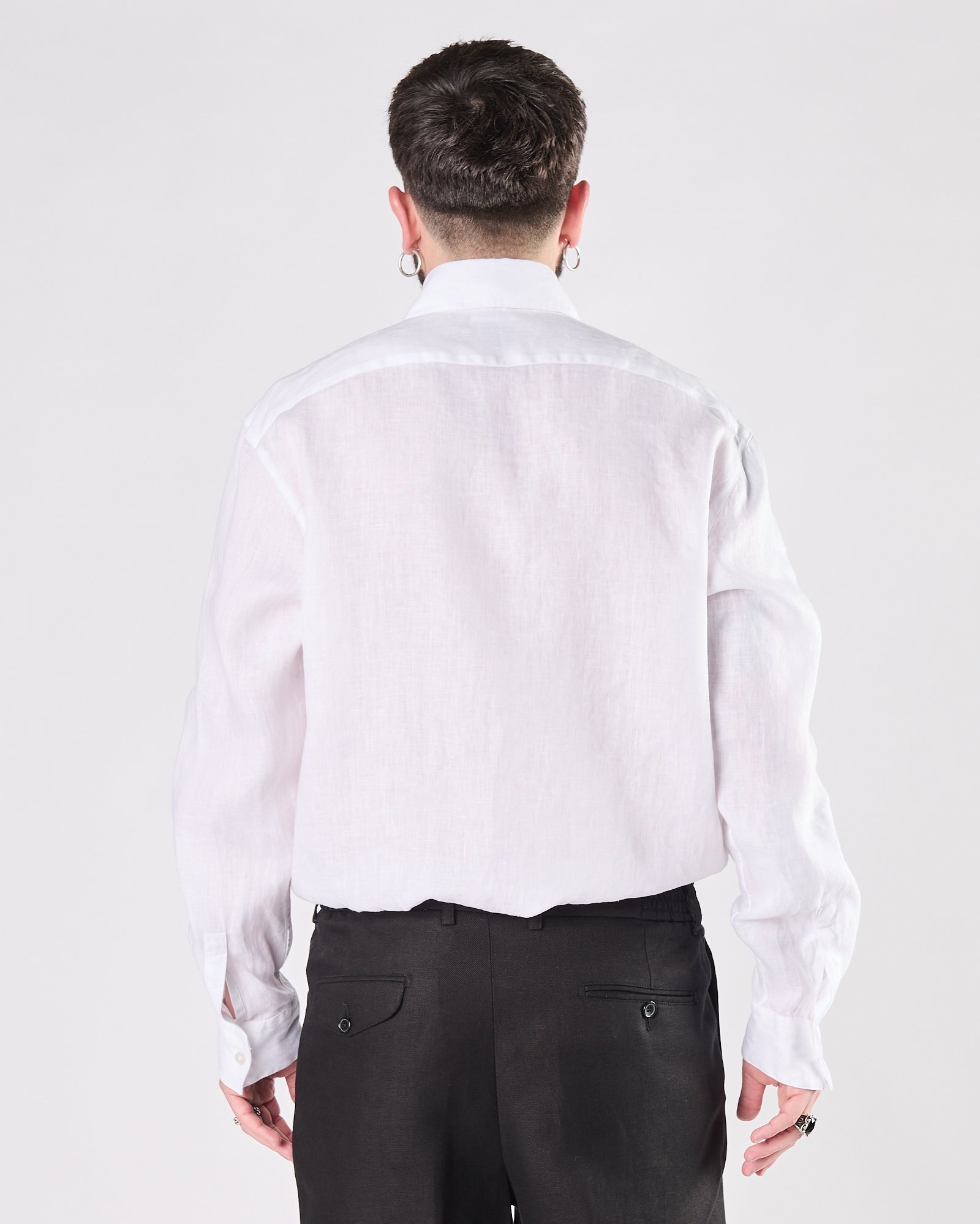 Camicia Xacus bainaca in lino