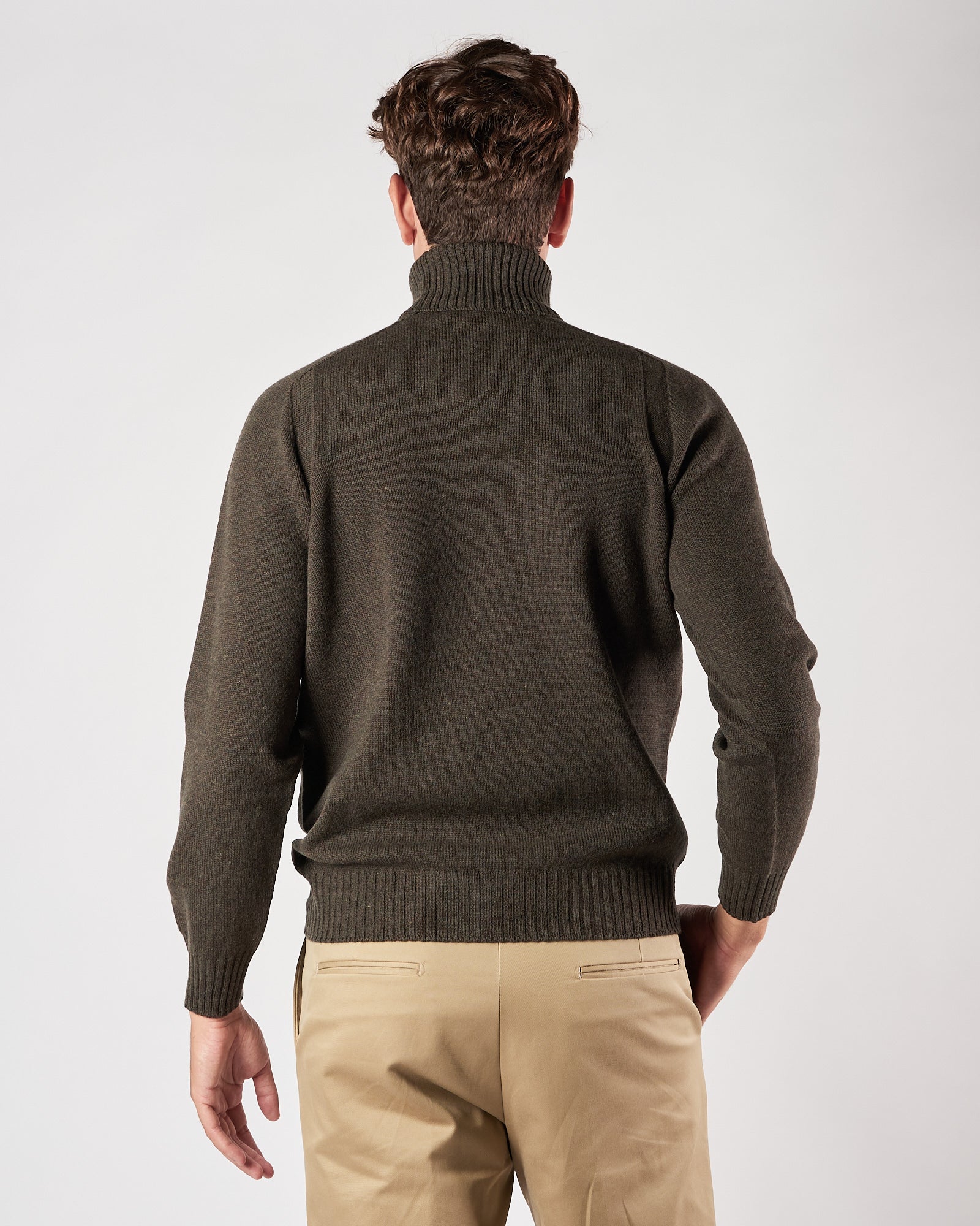 Maglia A|STORE collo alto verde bosco