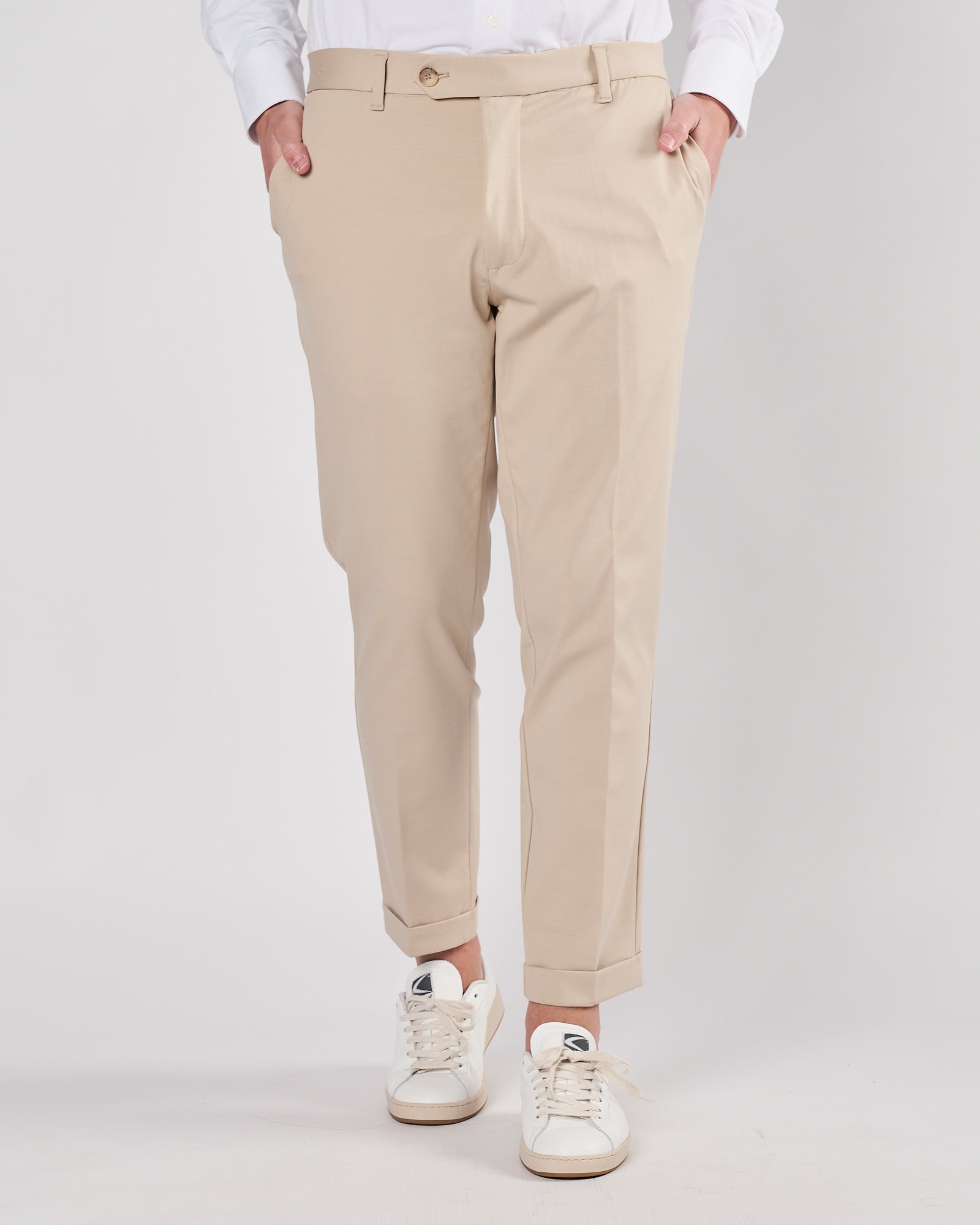 Pantalone Enjoy in jersey beige