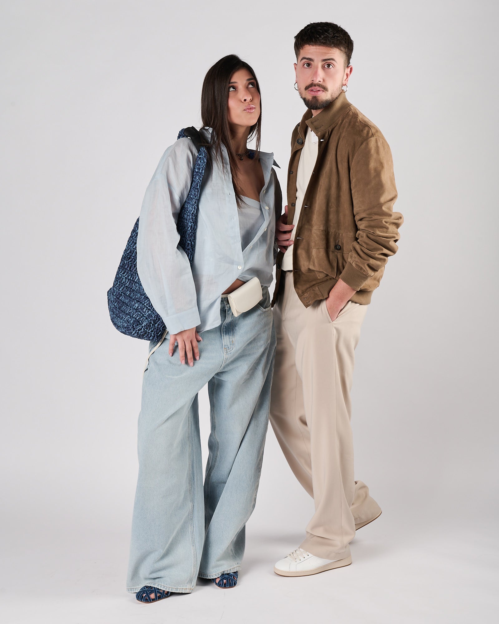 Camicia Eleh con top celeste