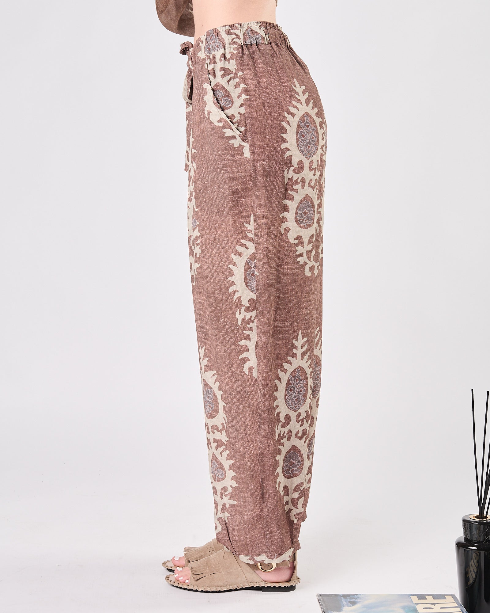 Pantalone Bazar Deluxe morbido fantasia nocciola