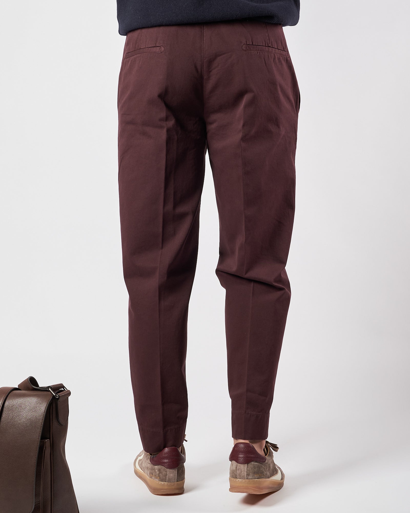 Pantalone Bonheur over fit prugna
